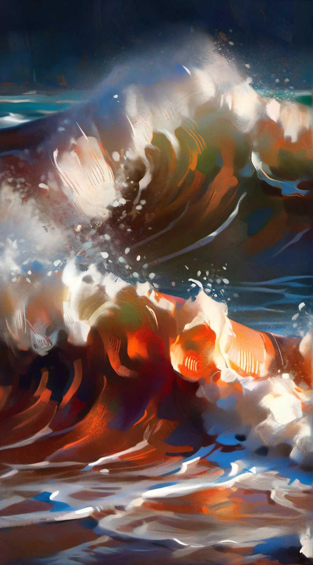 ai character: Wave background