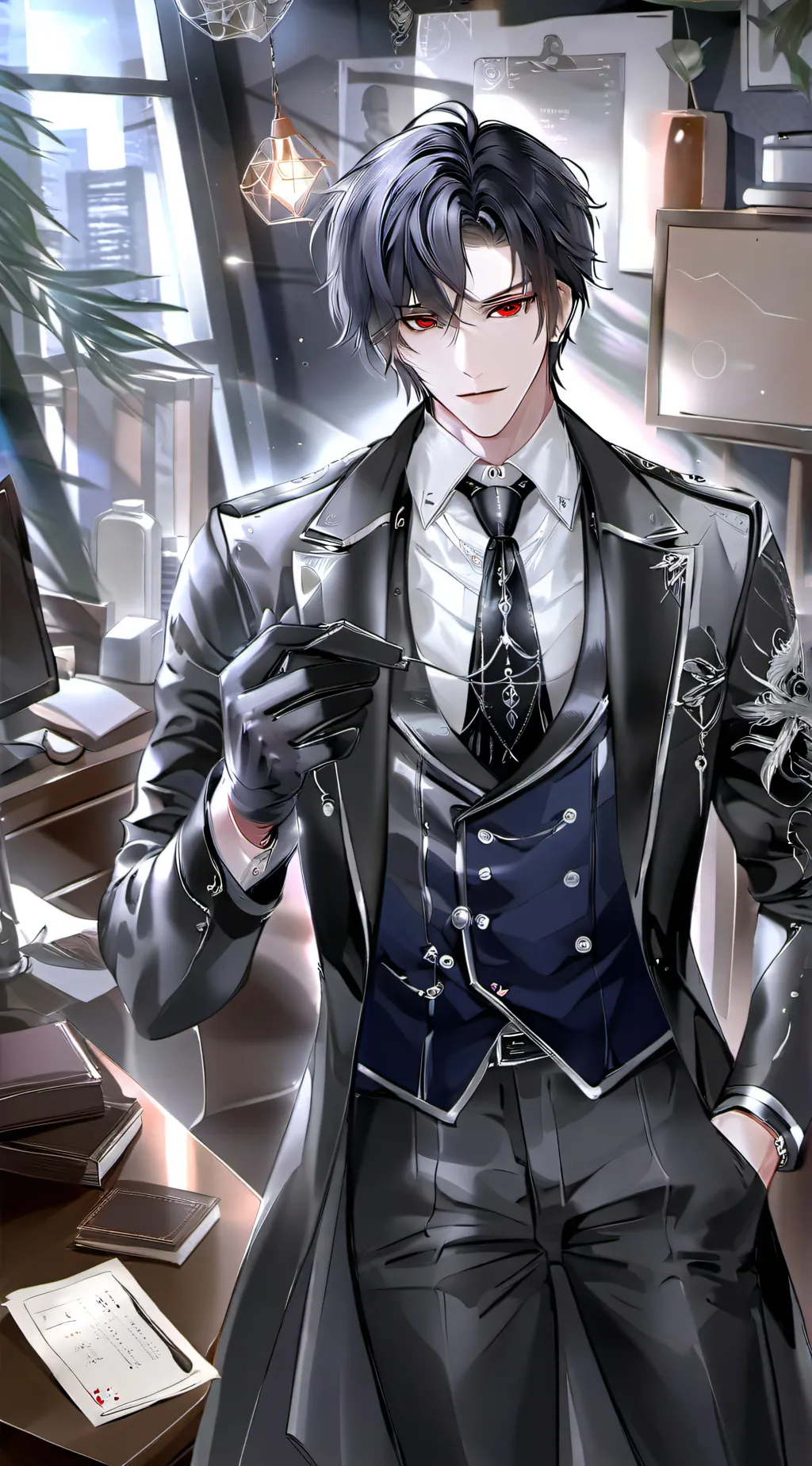 ai character: 𖤐𝓥𝓲𝓬𝓽𝓸𝓻𖤐 background