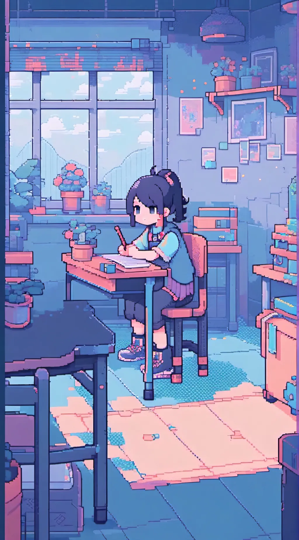 ai character: Mha plane trip background