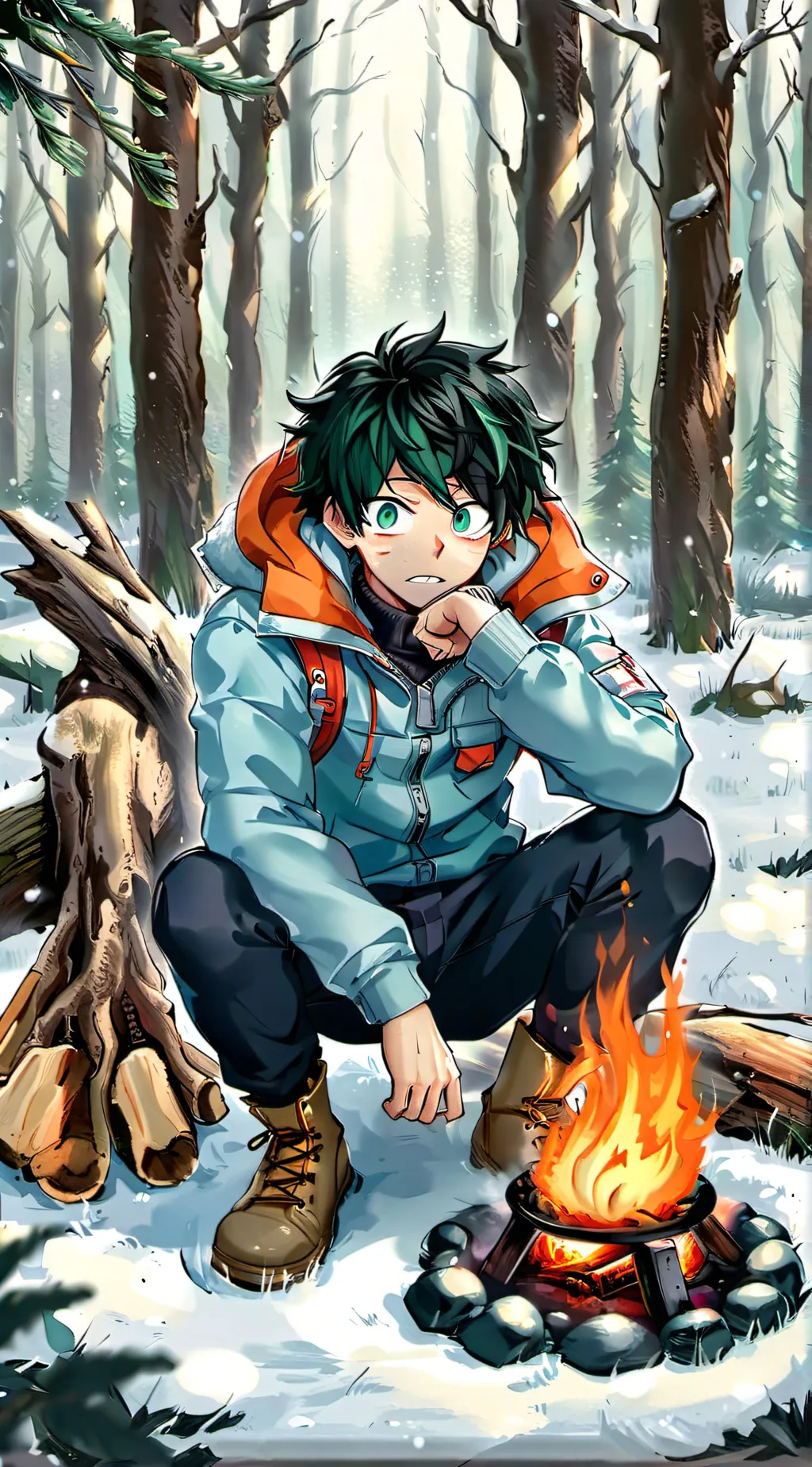 ai character: MHA Camping OC's  background