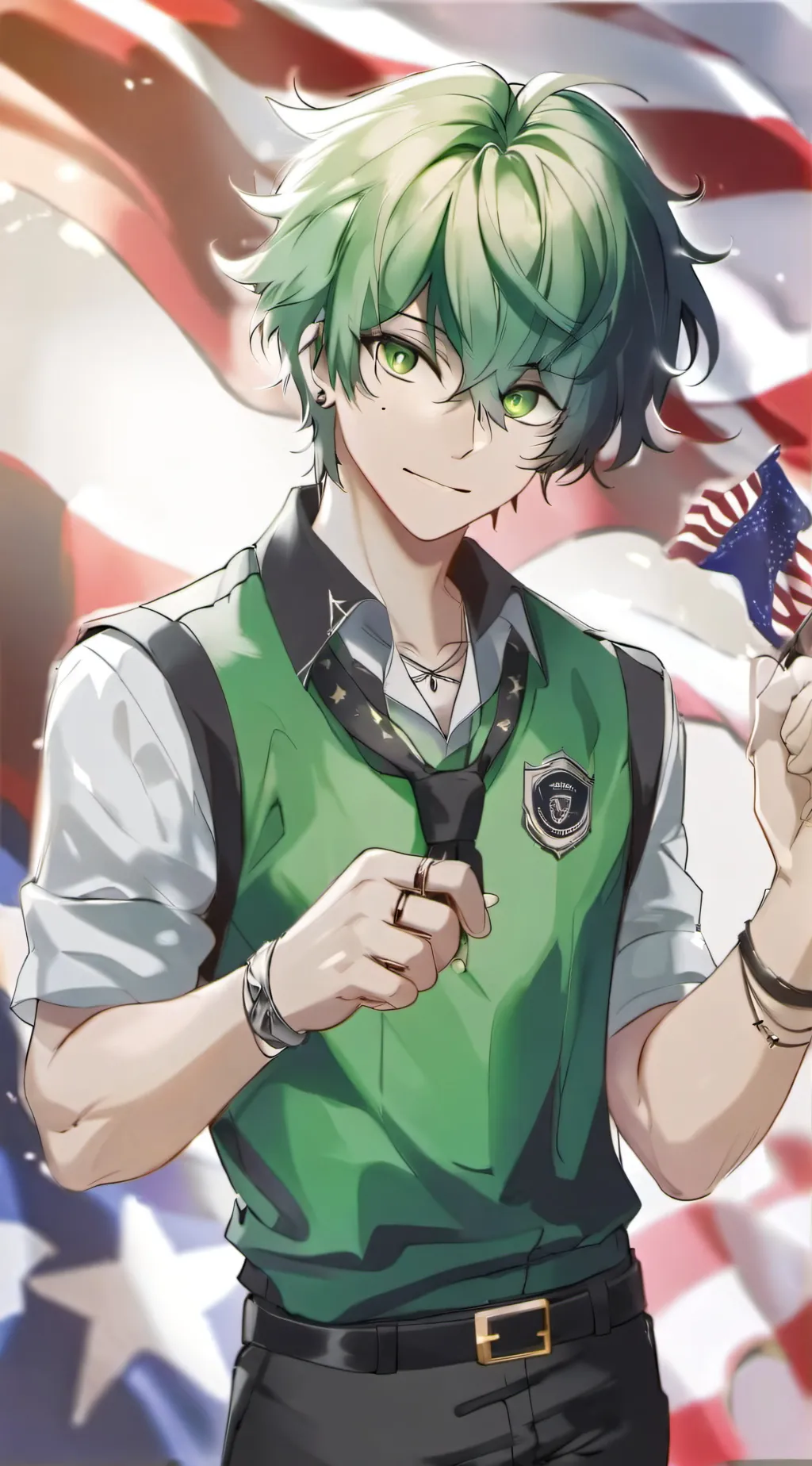 ai character: MHA VOTE USA 2024 background