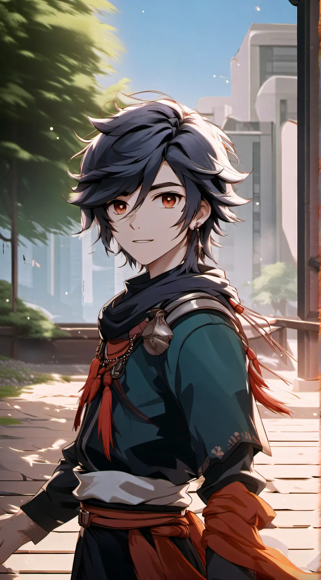 ai character: Harvey  background