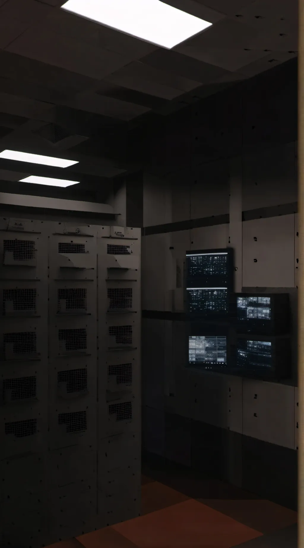ai character: scp security room background