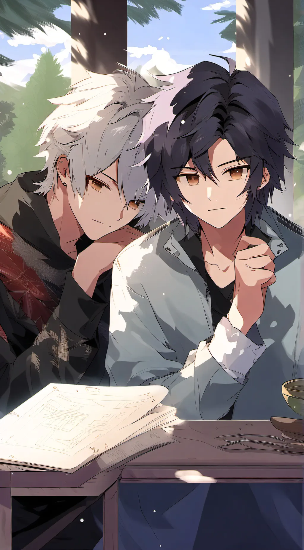 ai character: Drake y Vilian. background