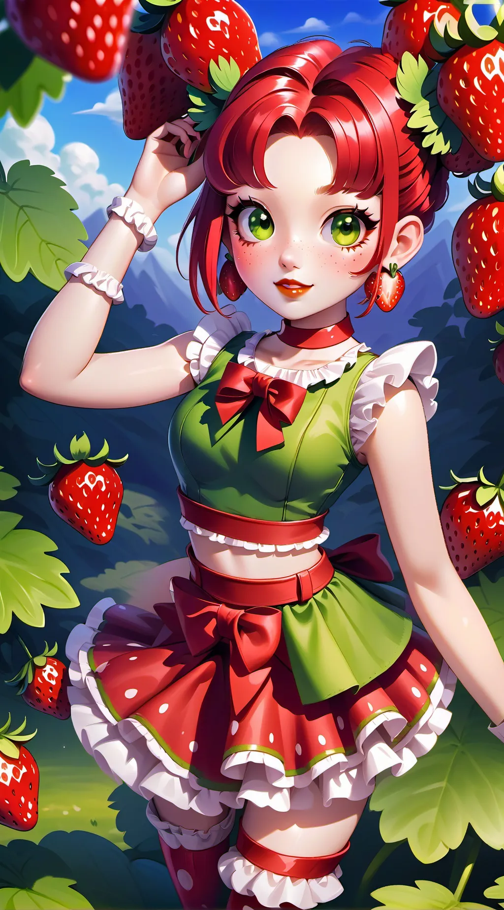 ai character: 🍓 Strawberry 🍓  background