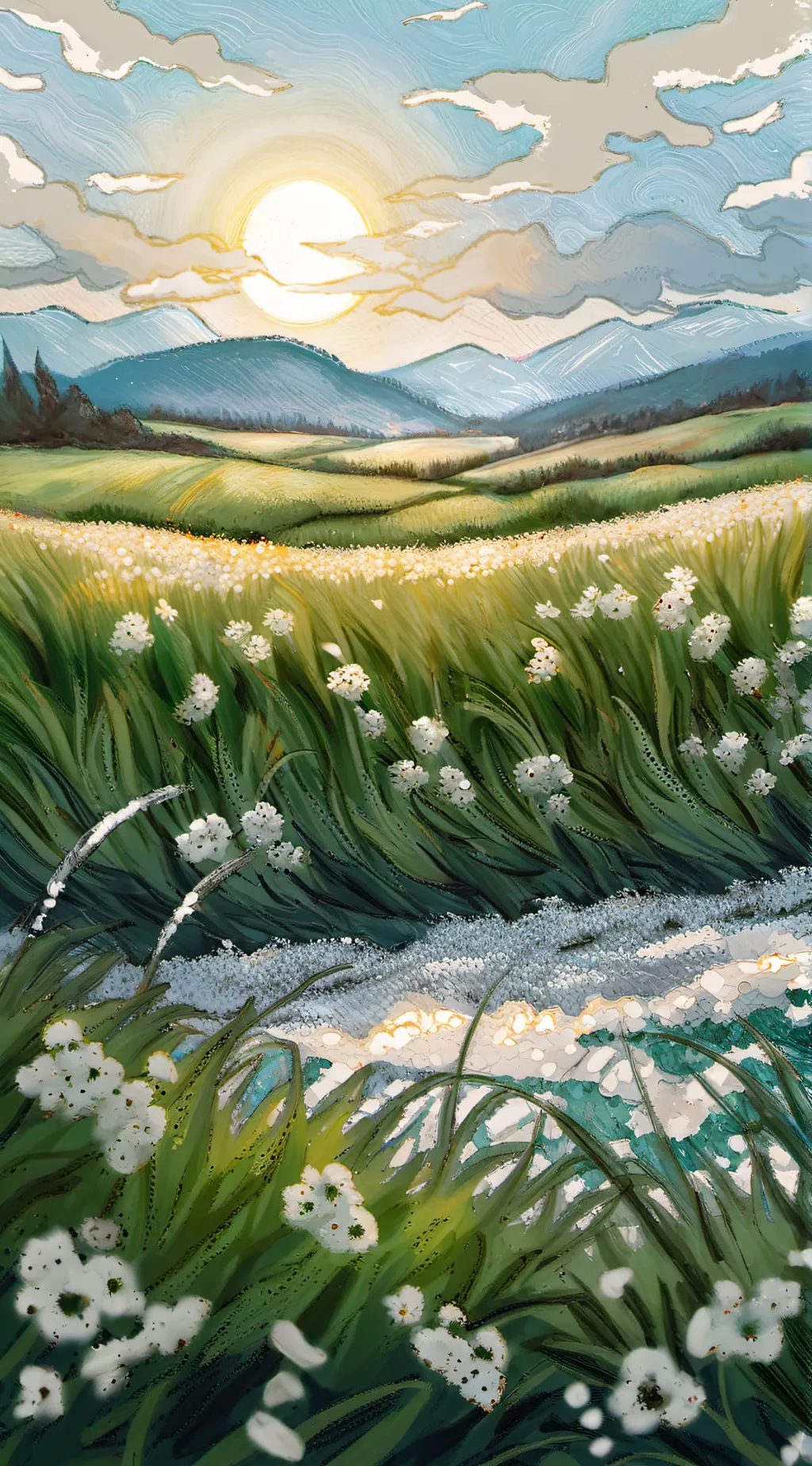 ai character: touch grass background