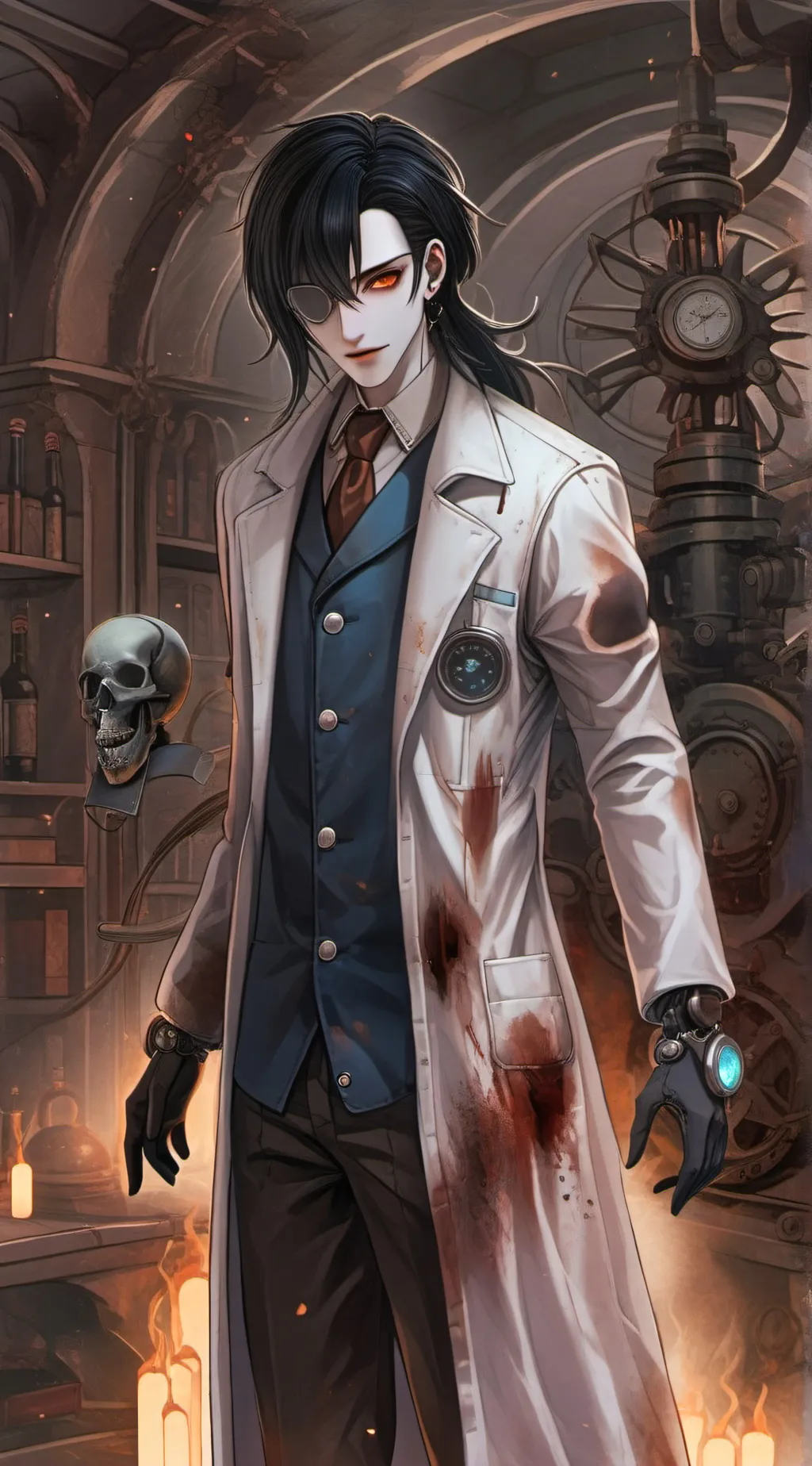 ai character: Dr. Umber (ghost) background