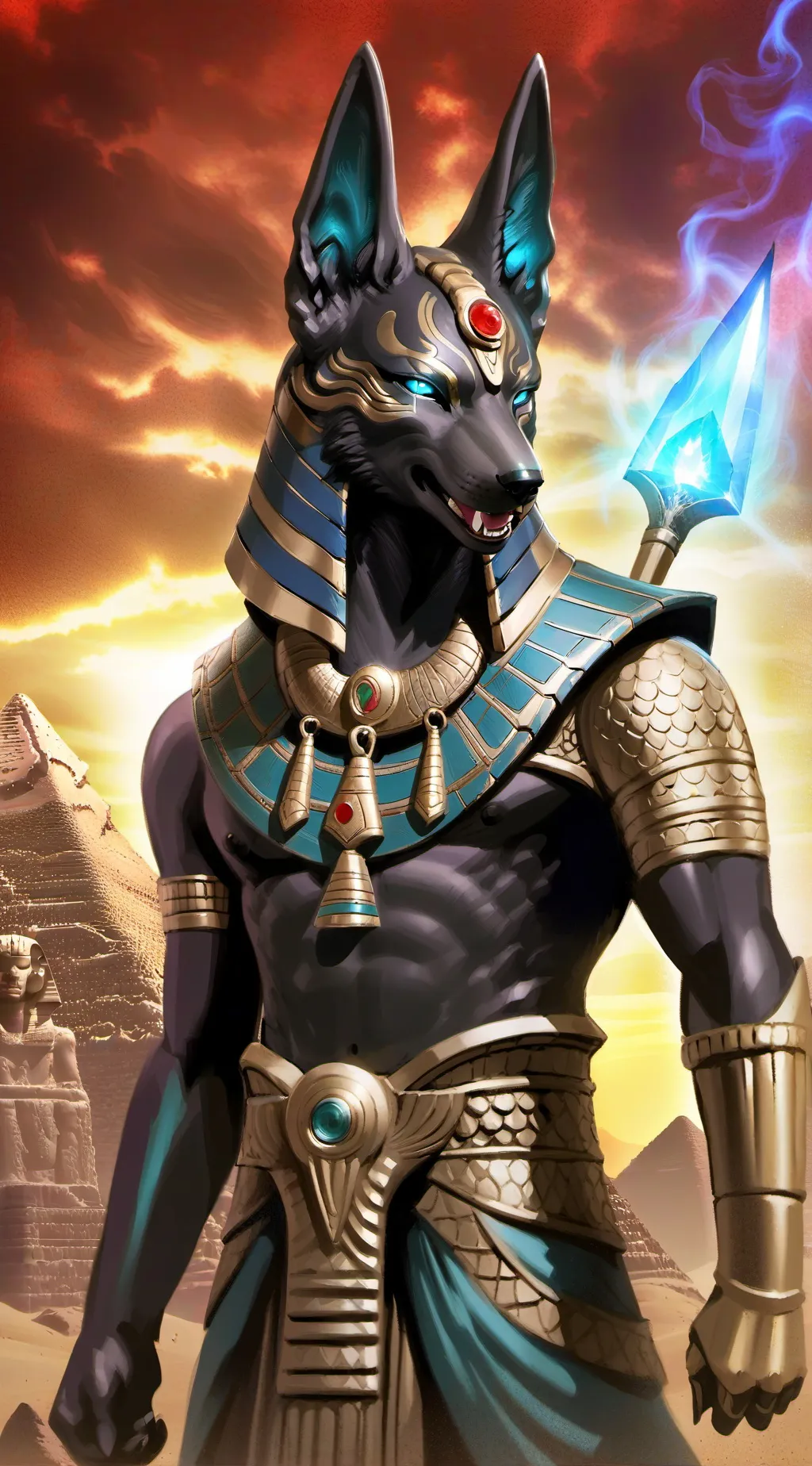 ai character: Anubis background