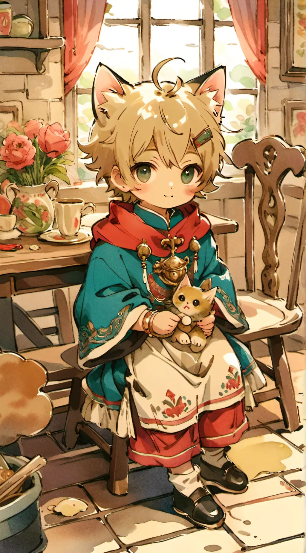 ai character: a kid background