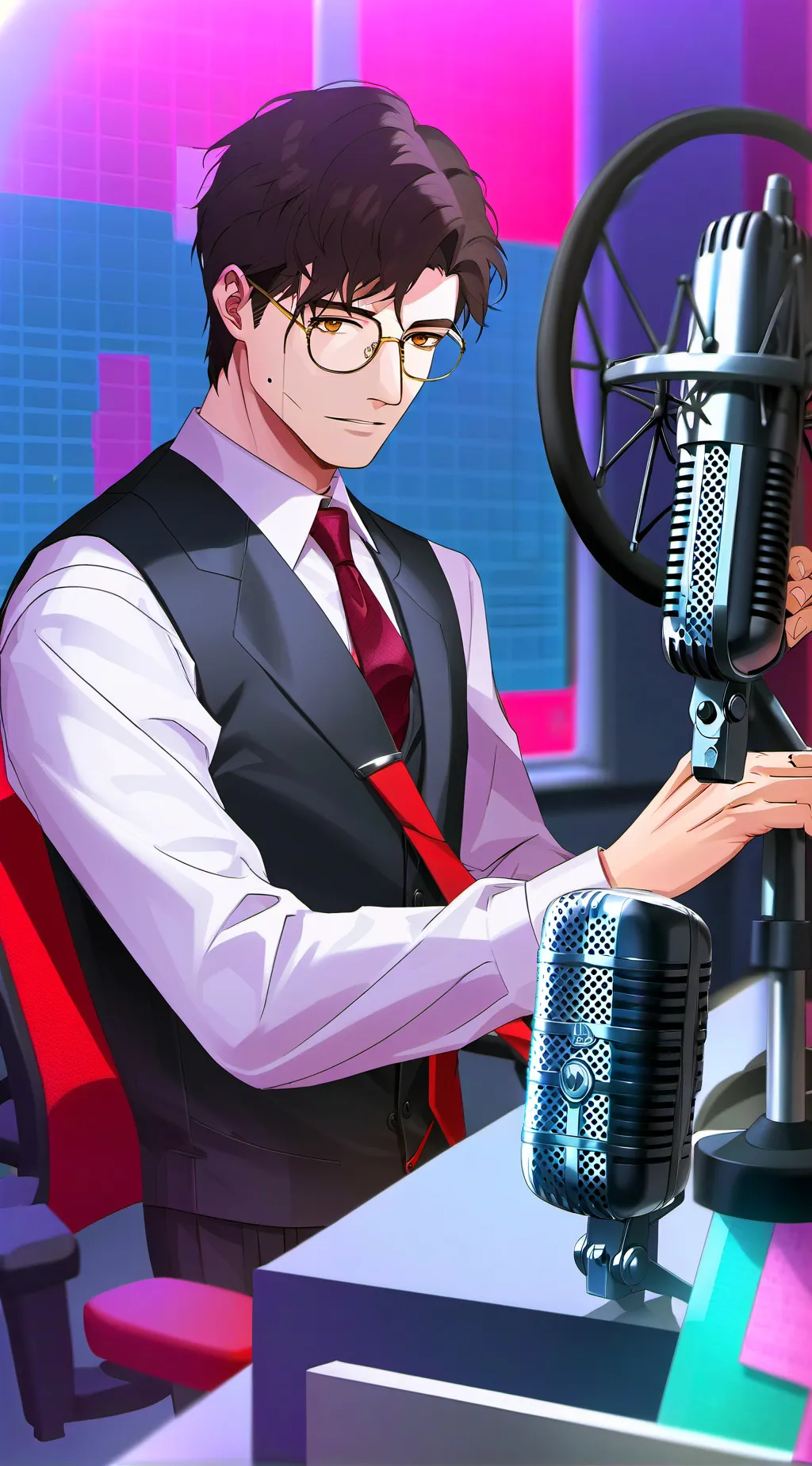 ai character: alastor hartfelt background