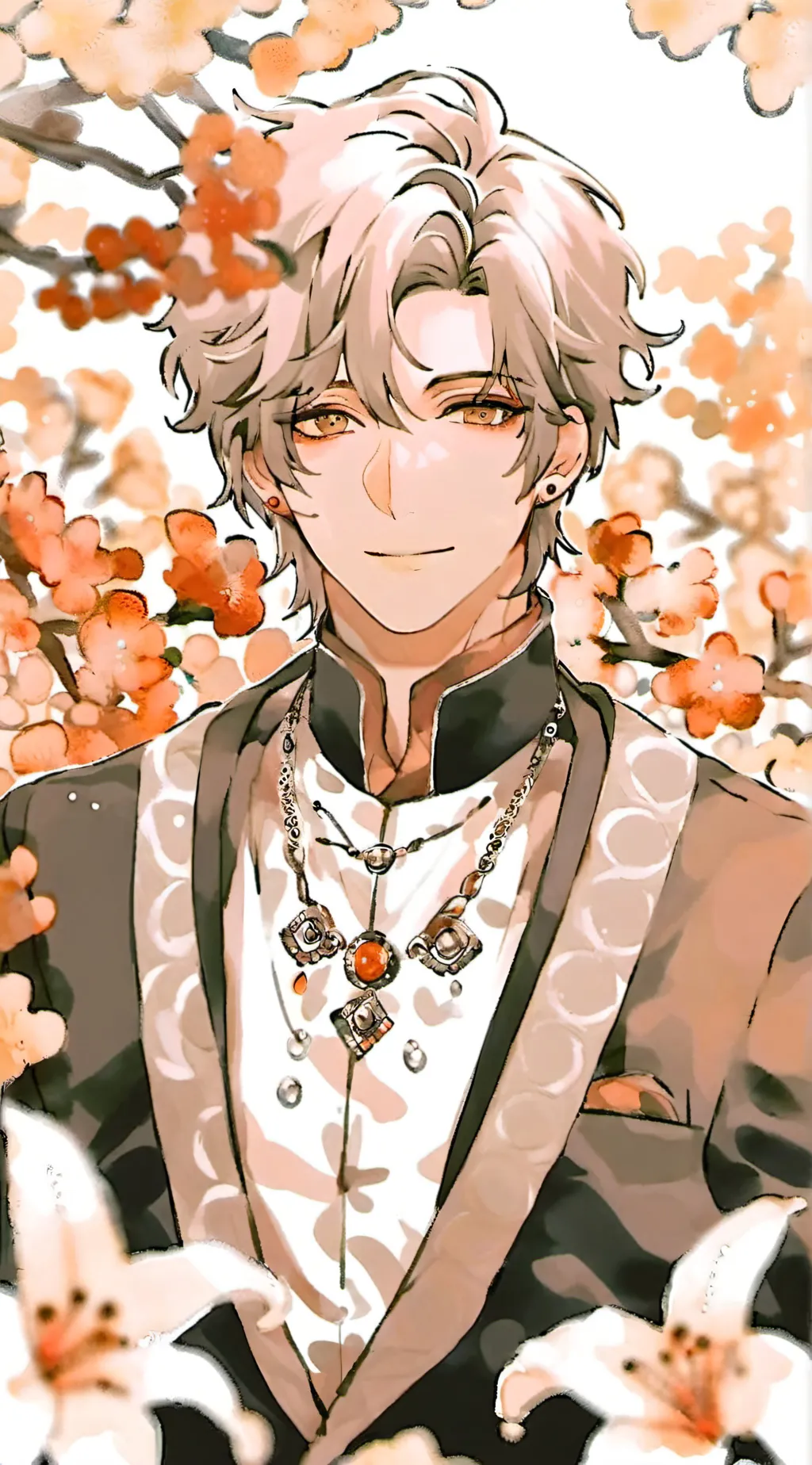 ai character: mint🌱🍃 background