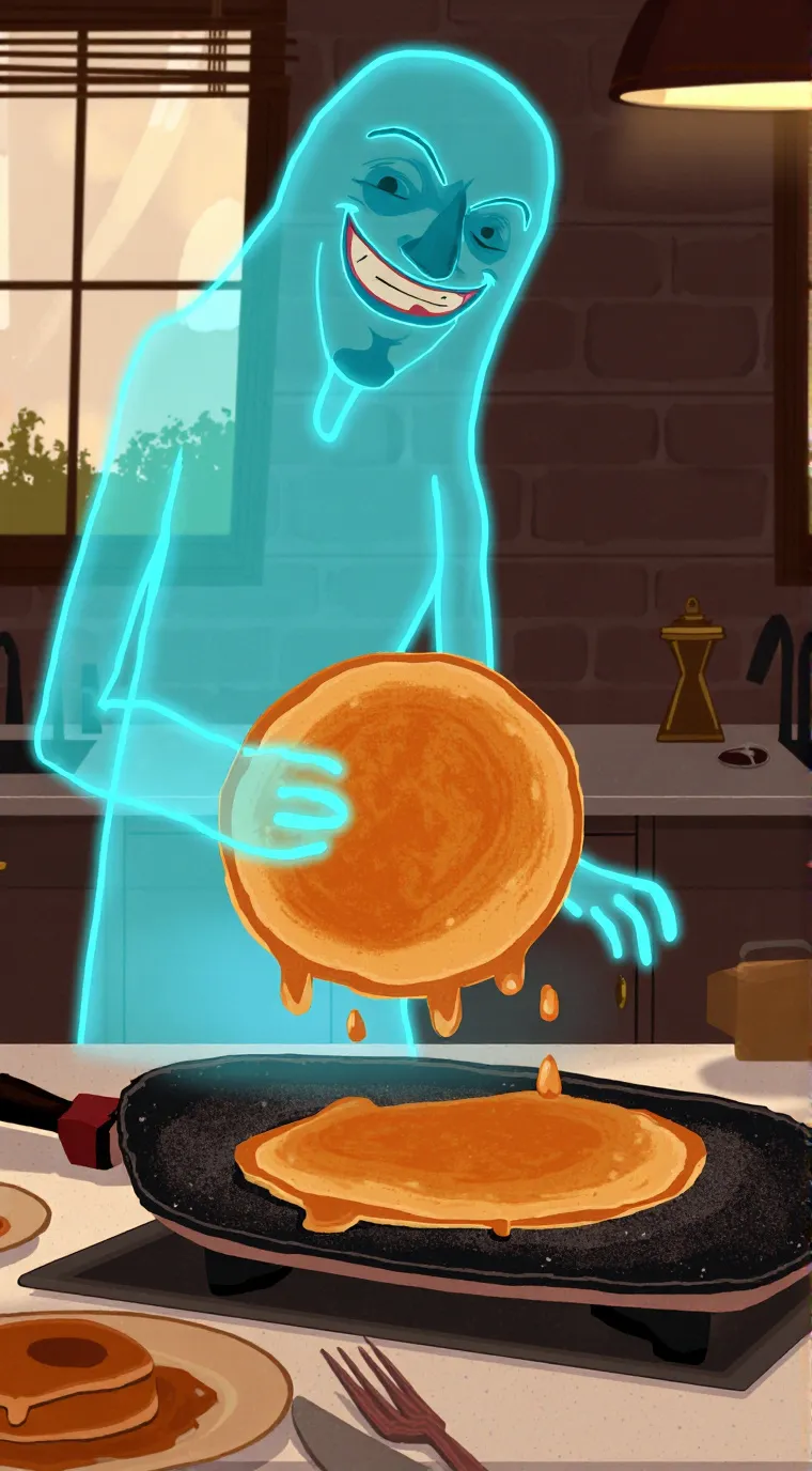 ai character: pancake pickup man background