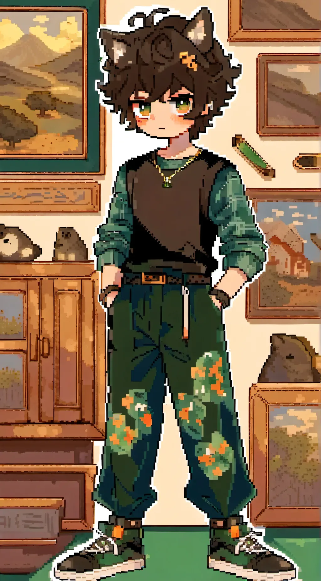 ai character: GalvyXCV  background