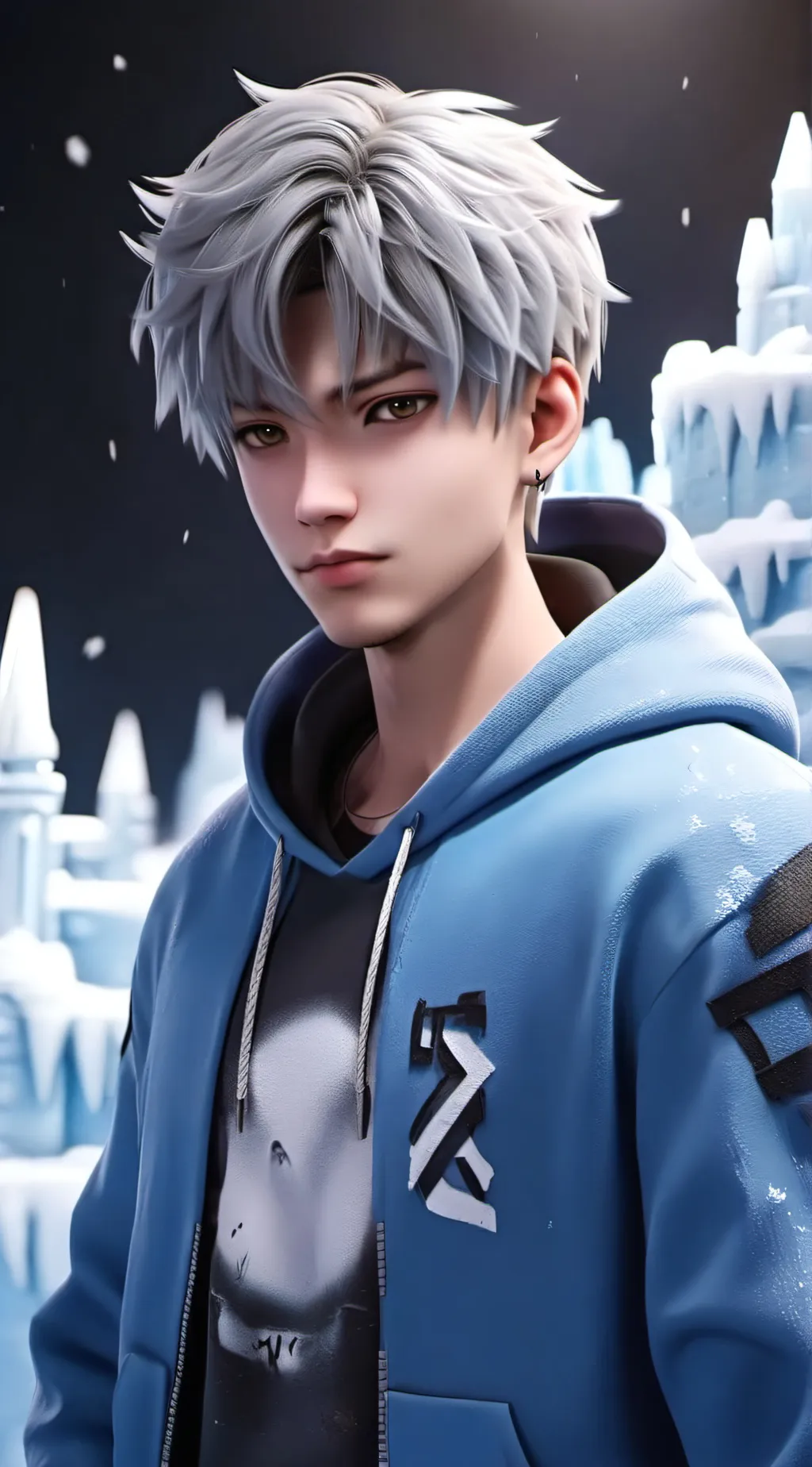 ai character: Ice background