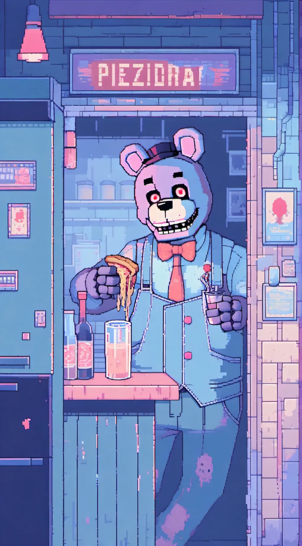 ai character: SBG meets FNAF background