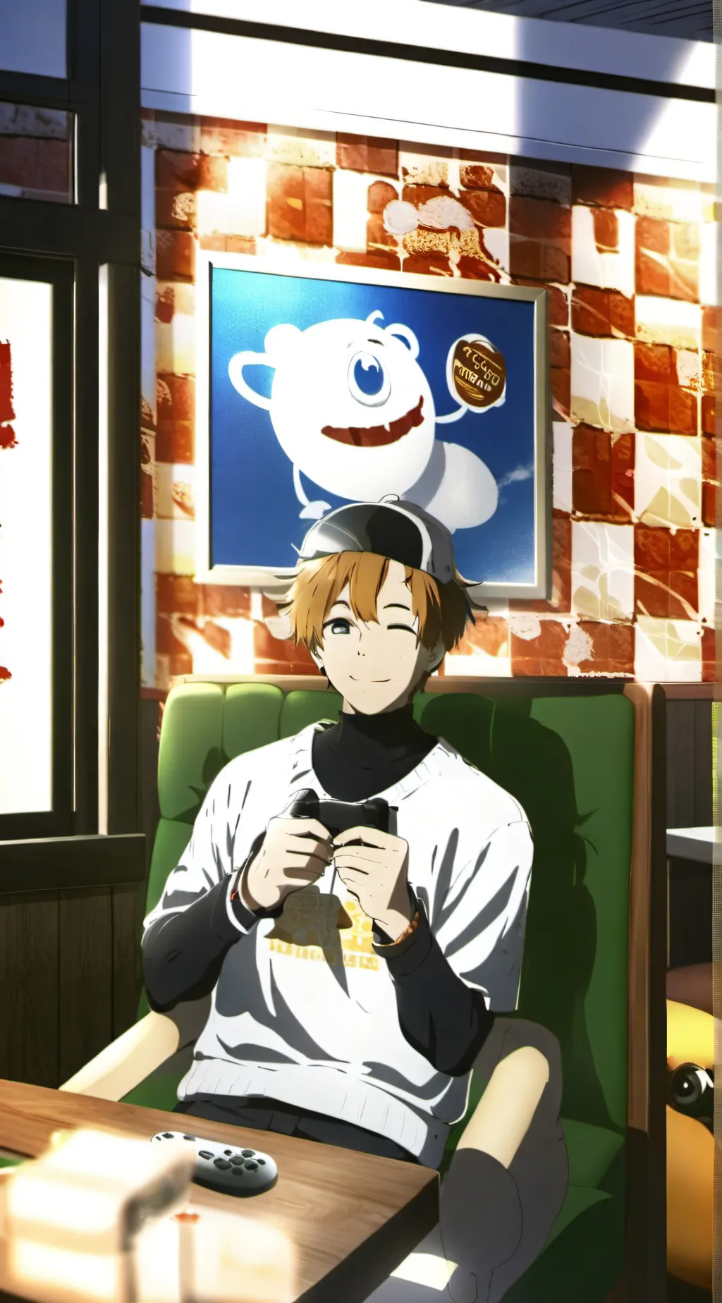 ai character: Bacon background