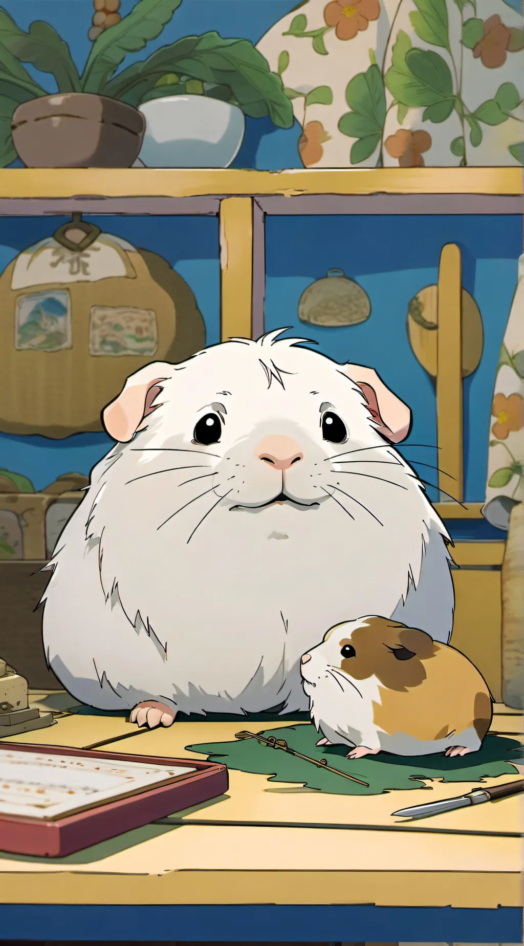 ai character: Guinea pig  background