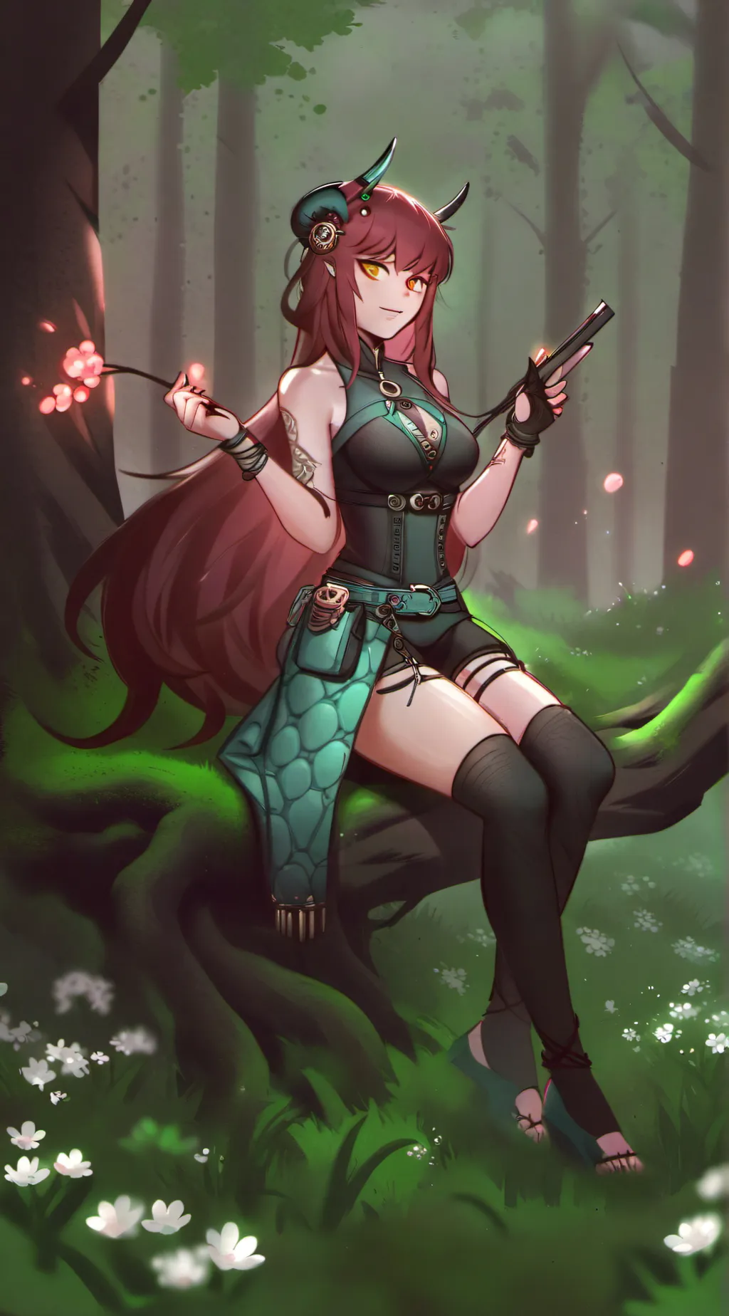 ai character: Raven Flameheart background