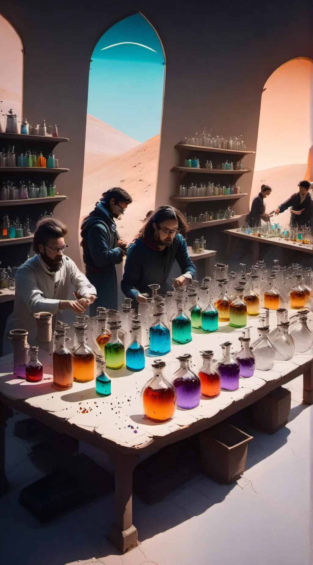 ai character: Science Crew background