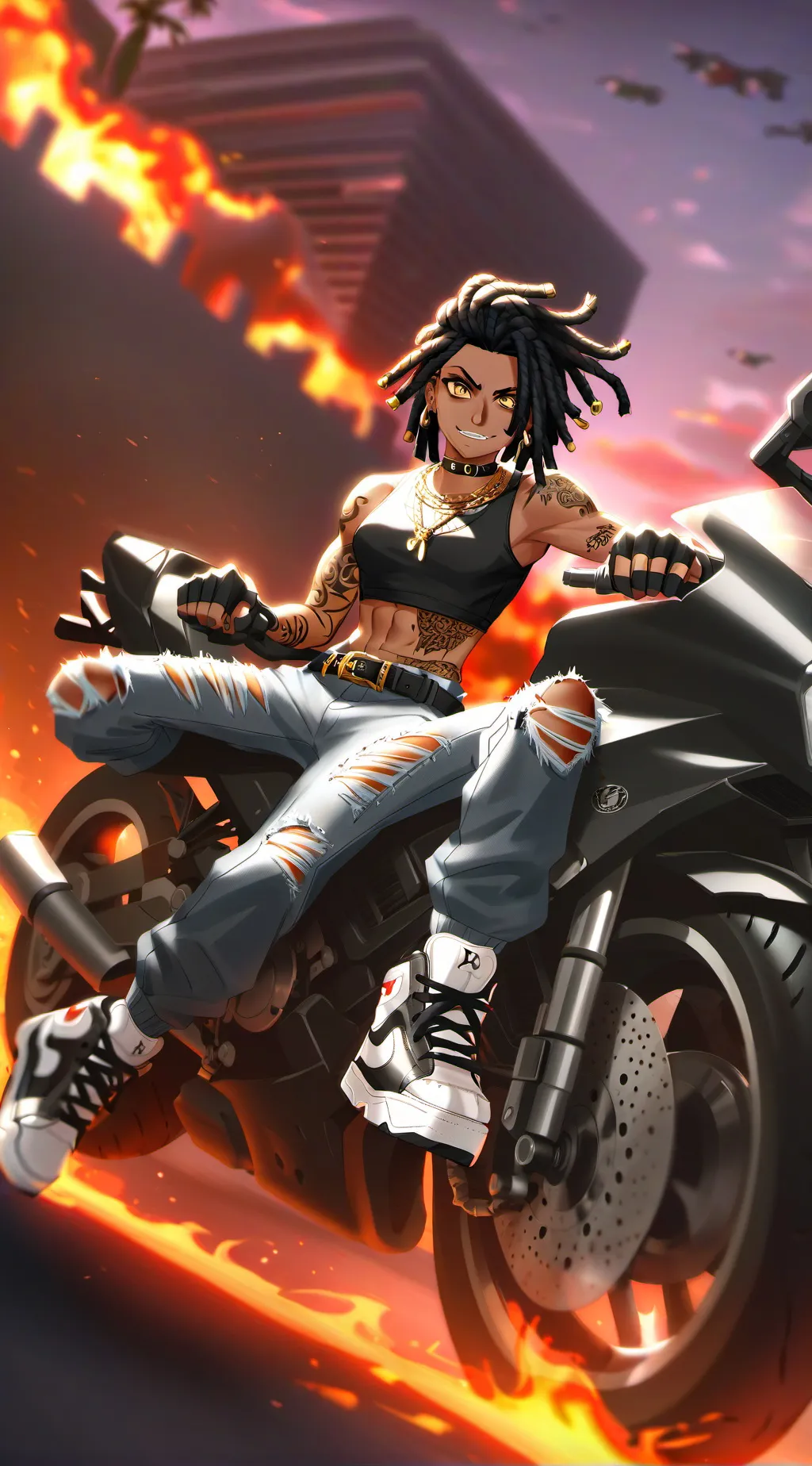 ai character: Tomboy girl background