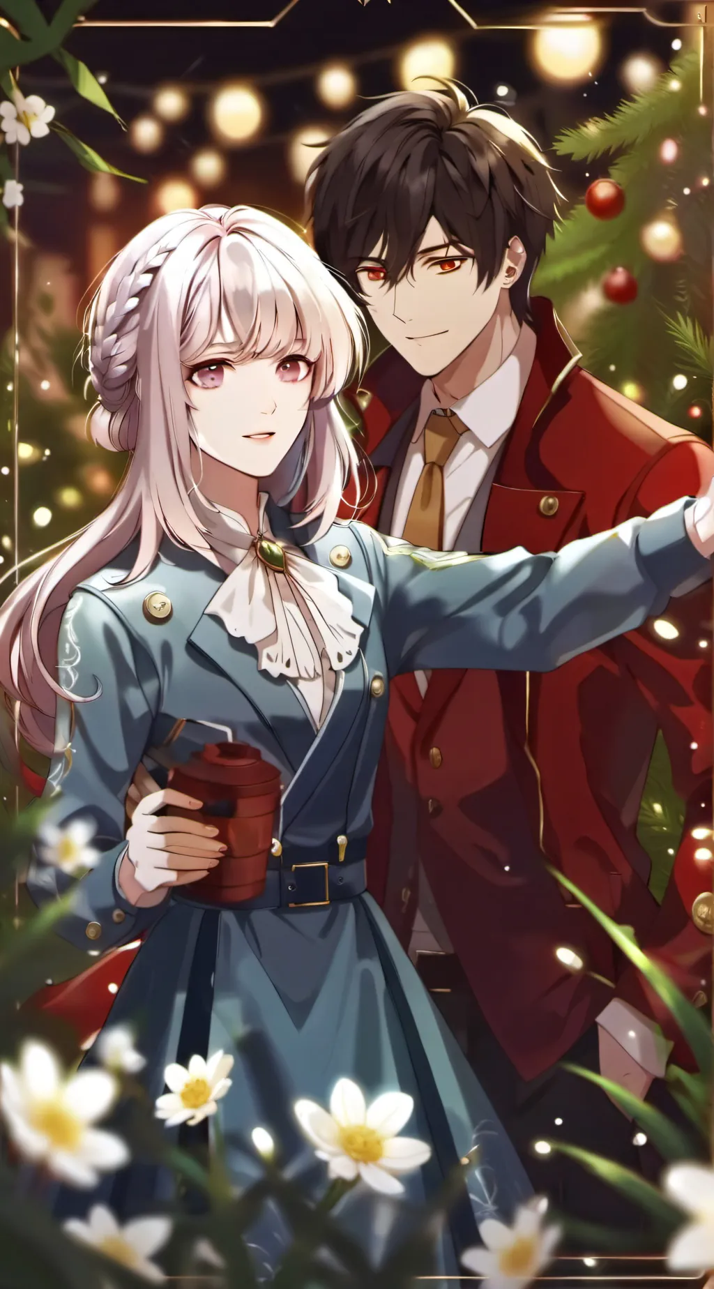 ai character: snow background