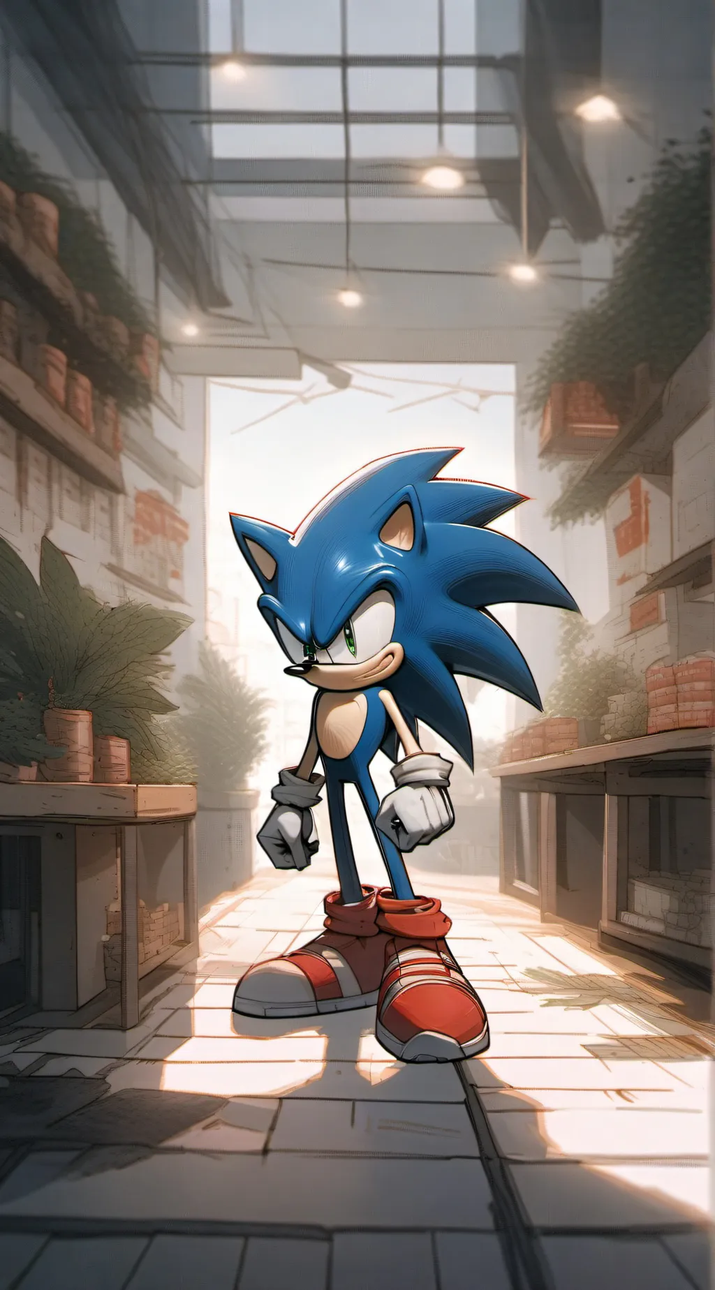 ai character: Sonic EXE background