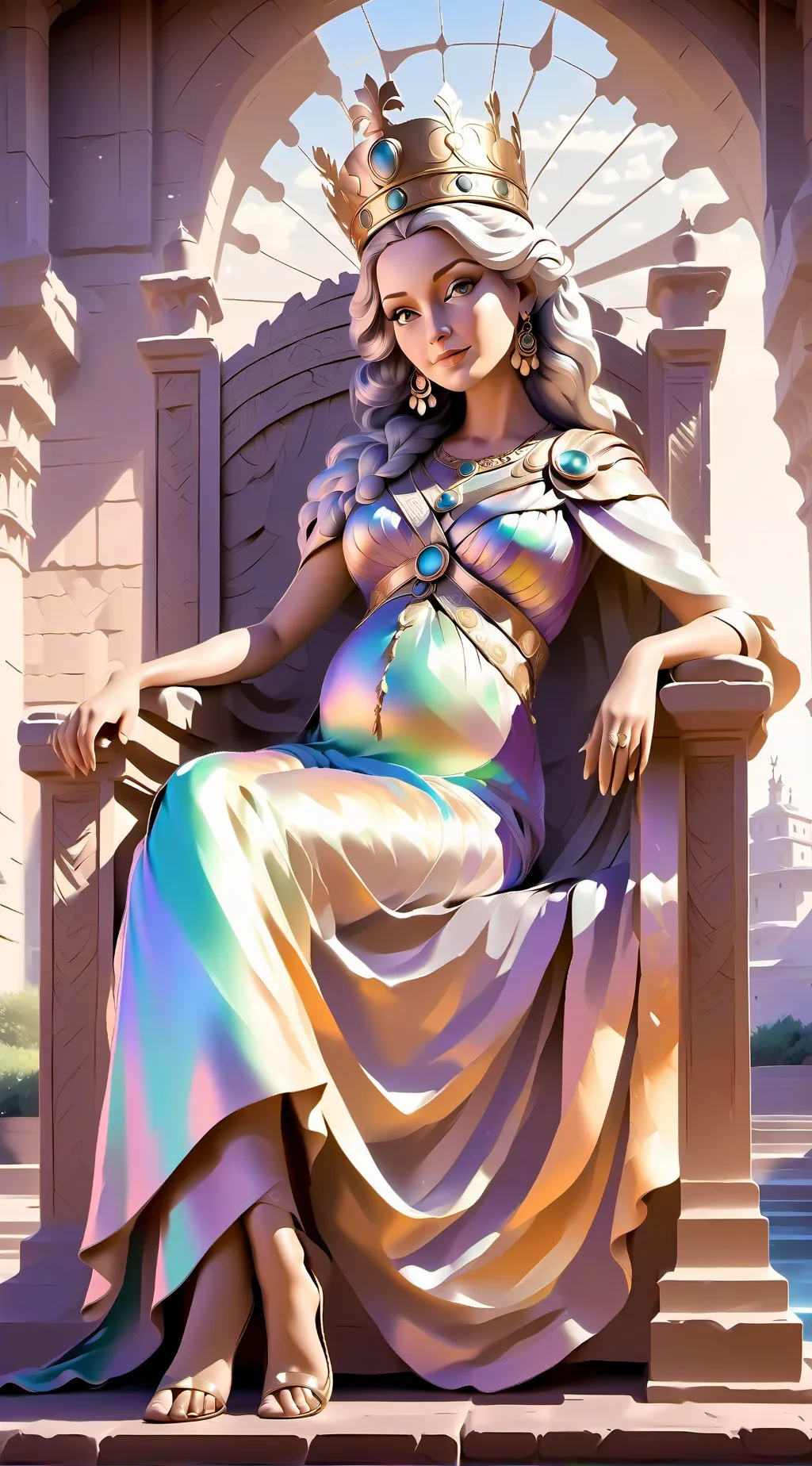 ai character: Queen Silica background