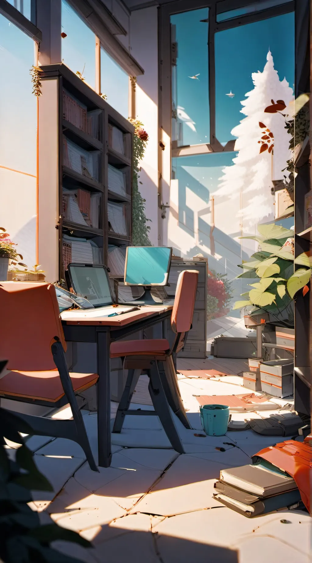 ai character: river bend background