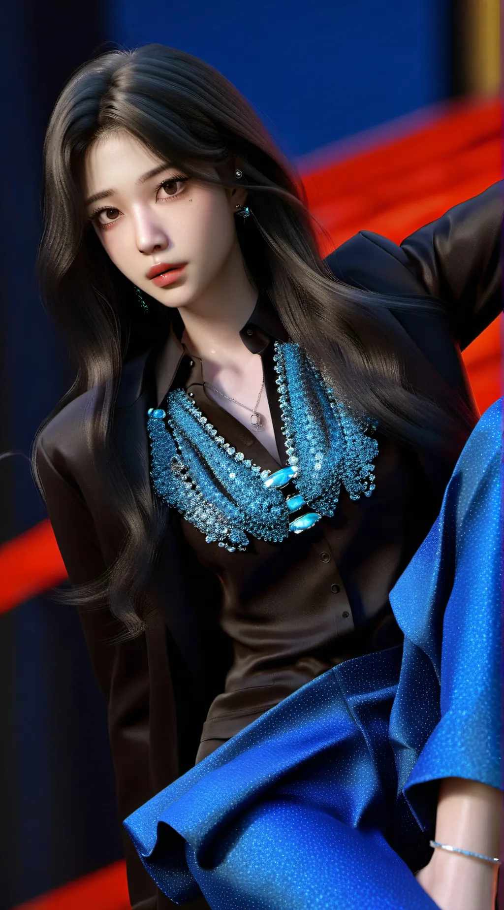 ai character: Blackpink X Skz background