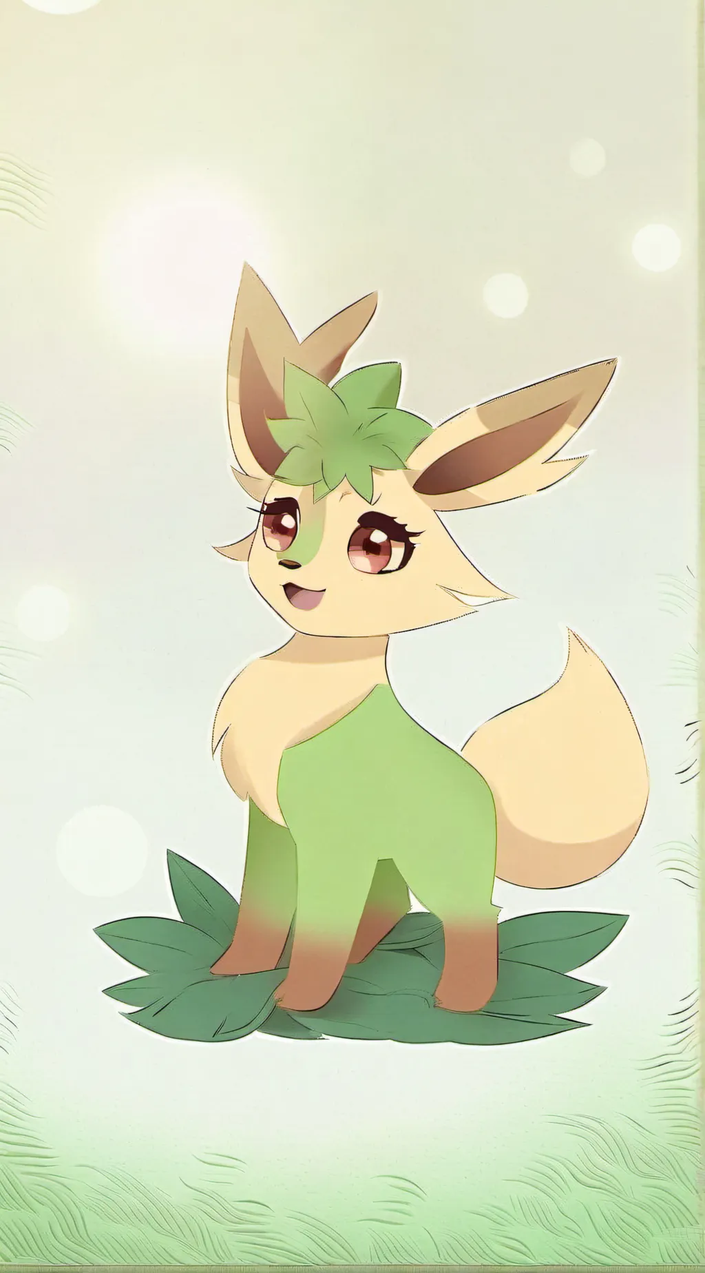 ai character: leafeon background