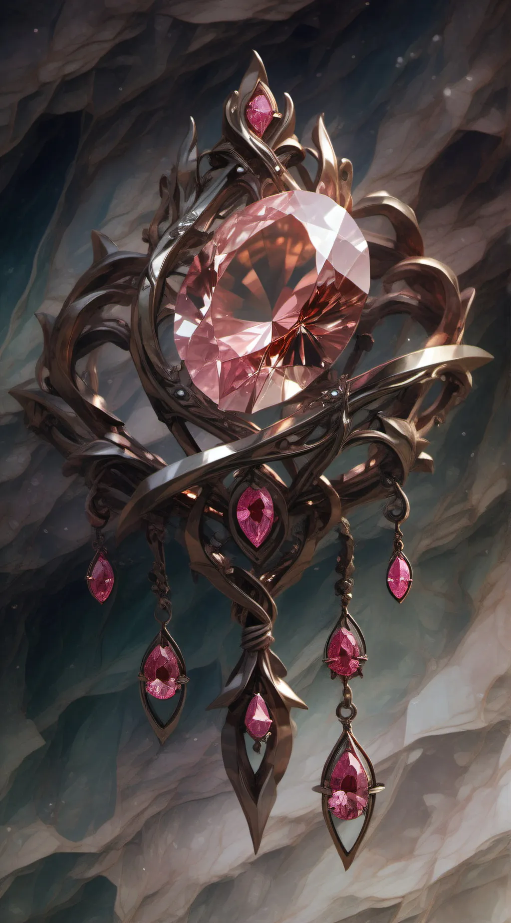 ai character: pink diamond he he background