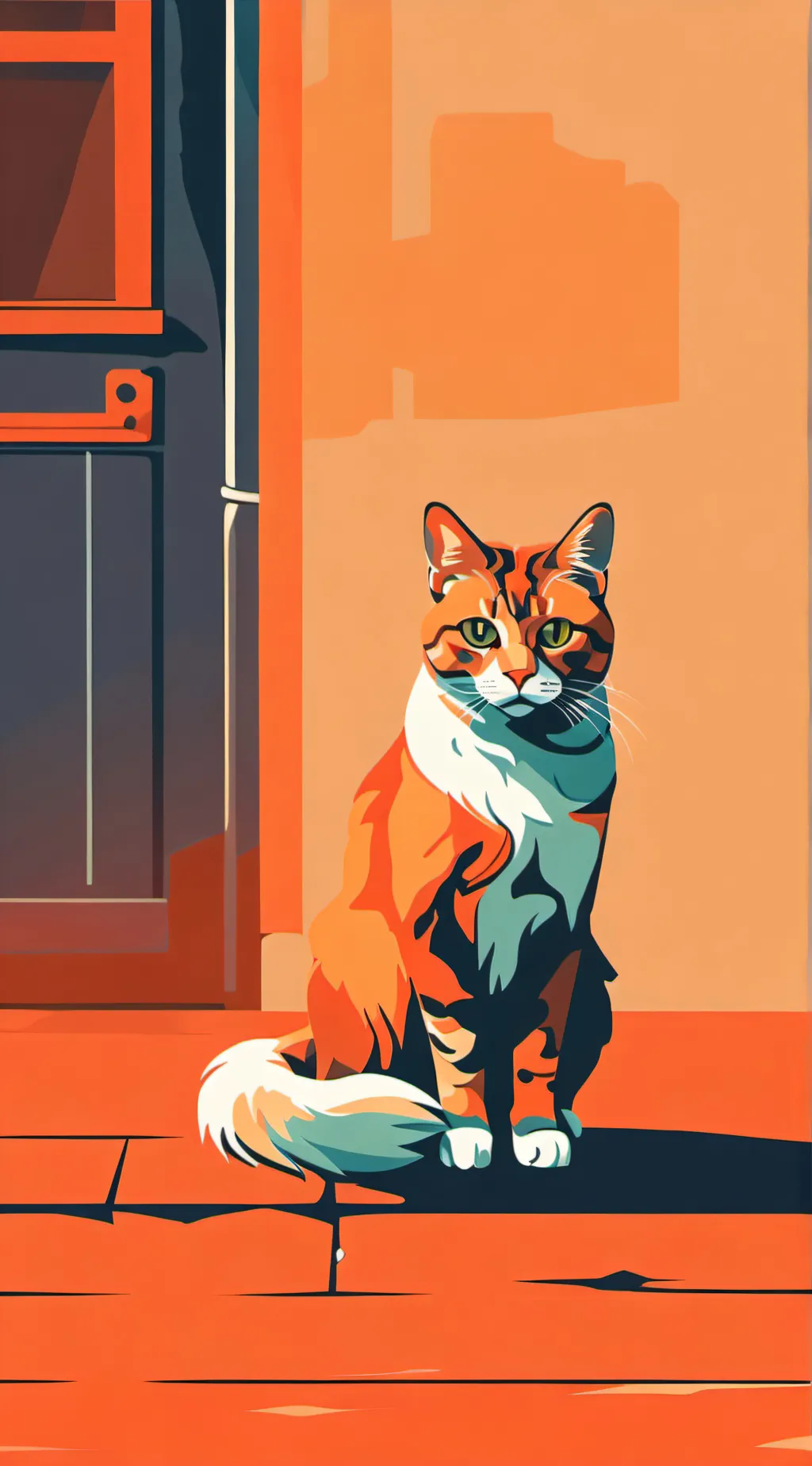 ai character: homeless cat background