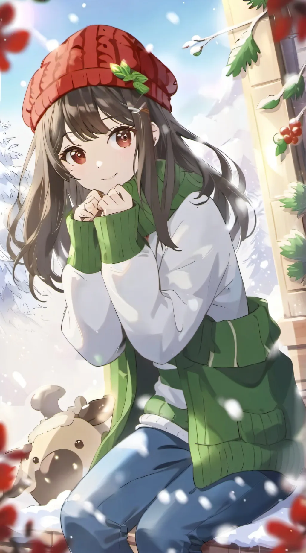 ai character: Snowkin! background