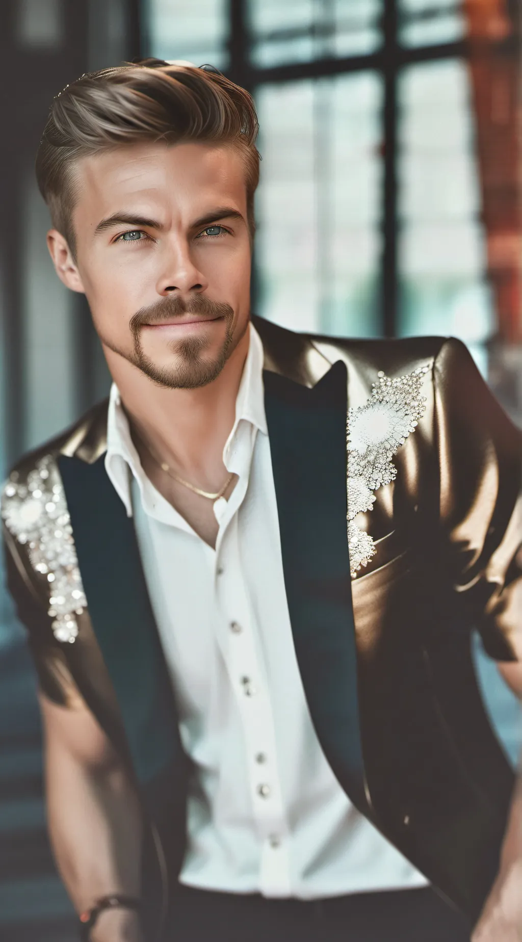 ai character: Derek Hough  background