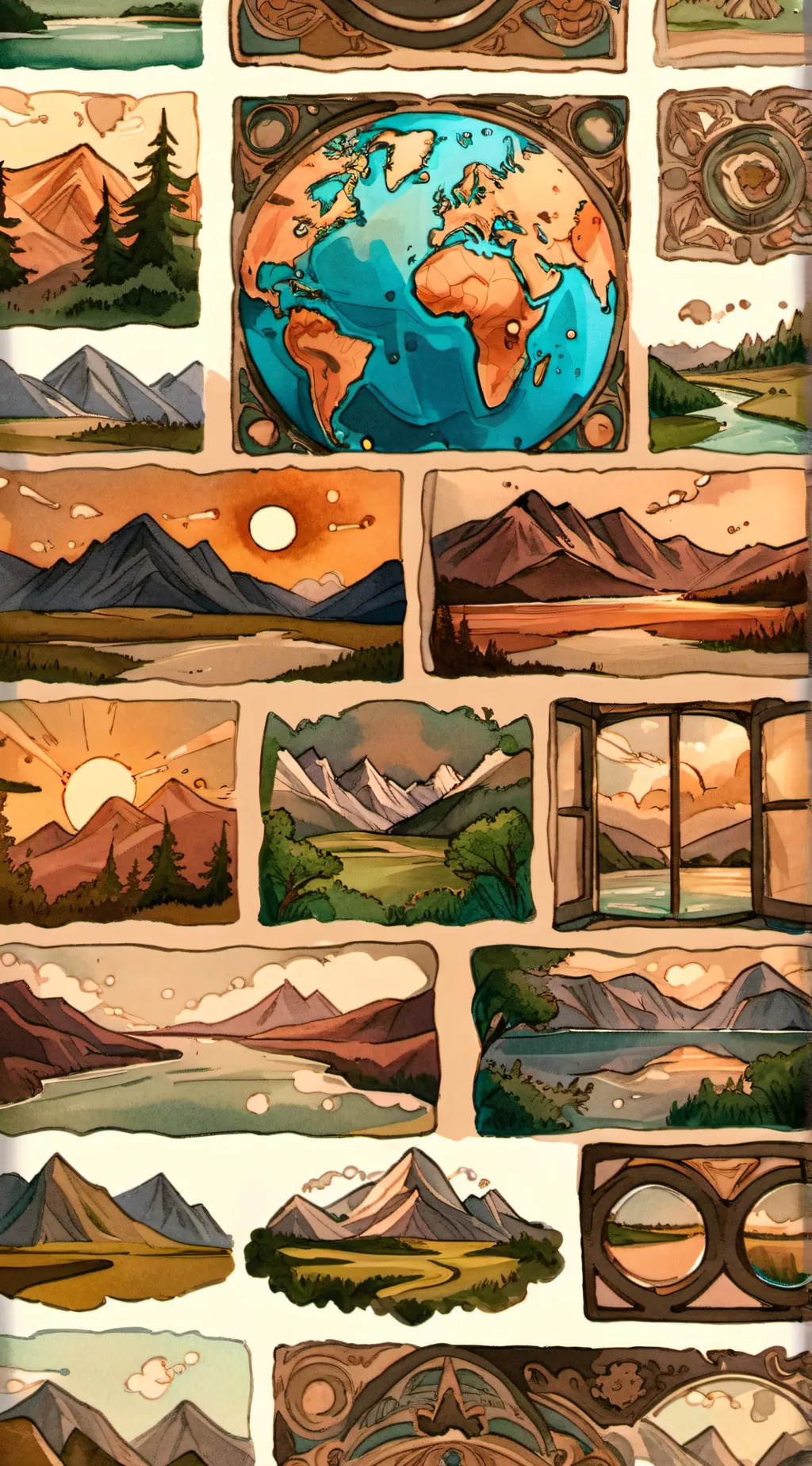 ai character: countrie balls background