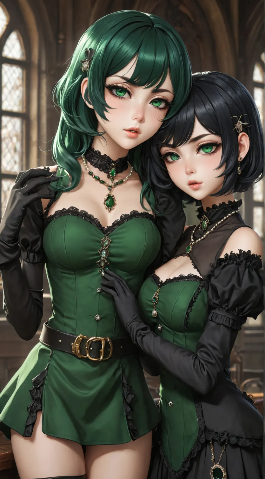 ai character: Amelia y Lorei background