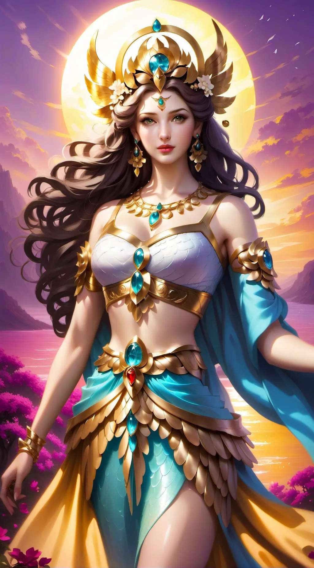 ai character: Aphrodite  background