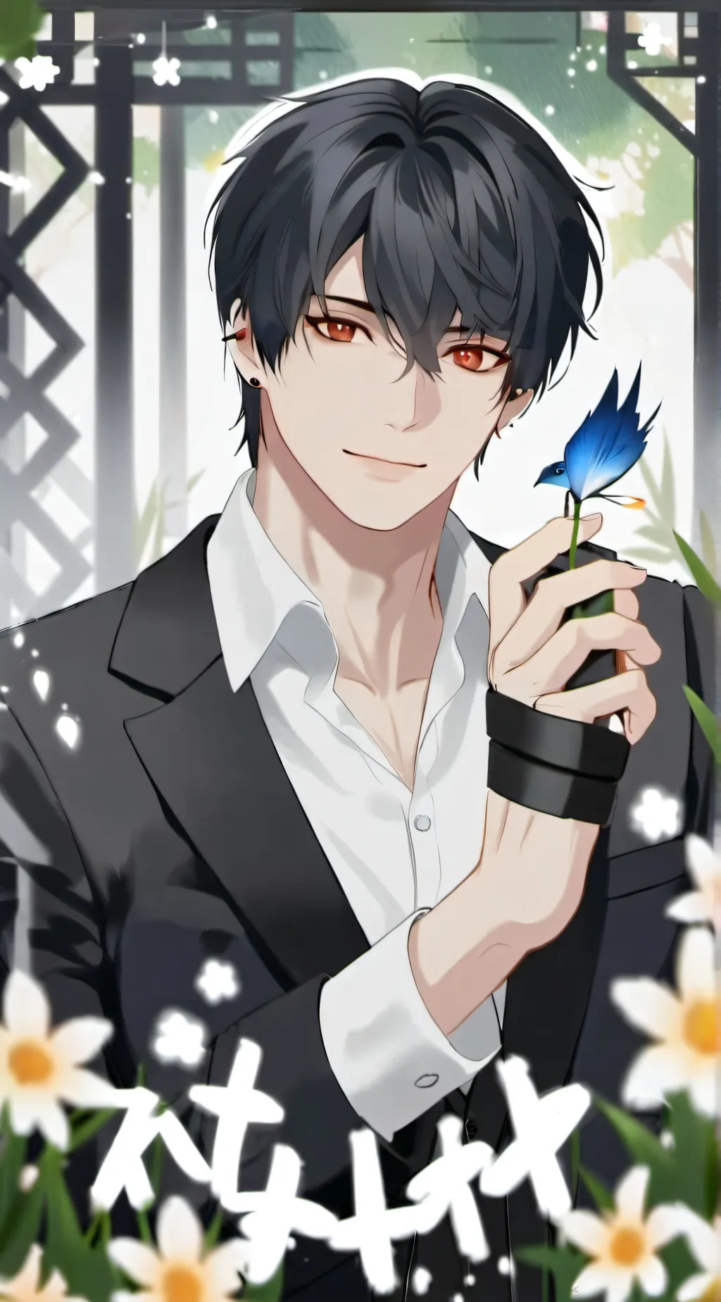 ai character: ꉔ꒻ background