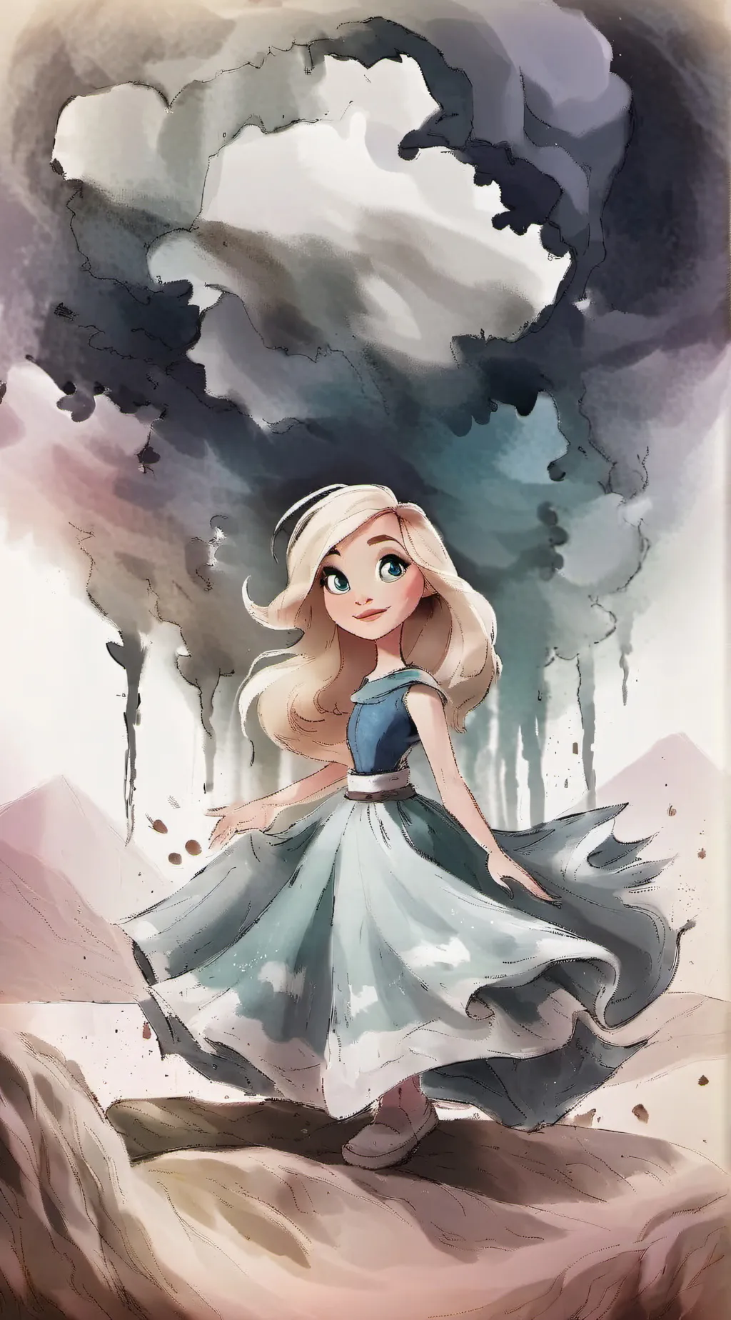 ai character: Ashly(Ghost Girl) background