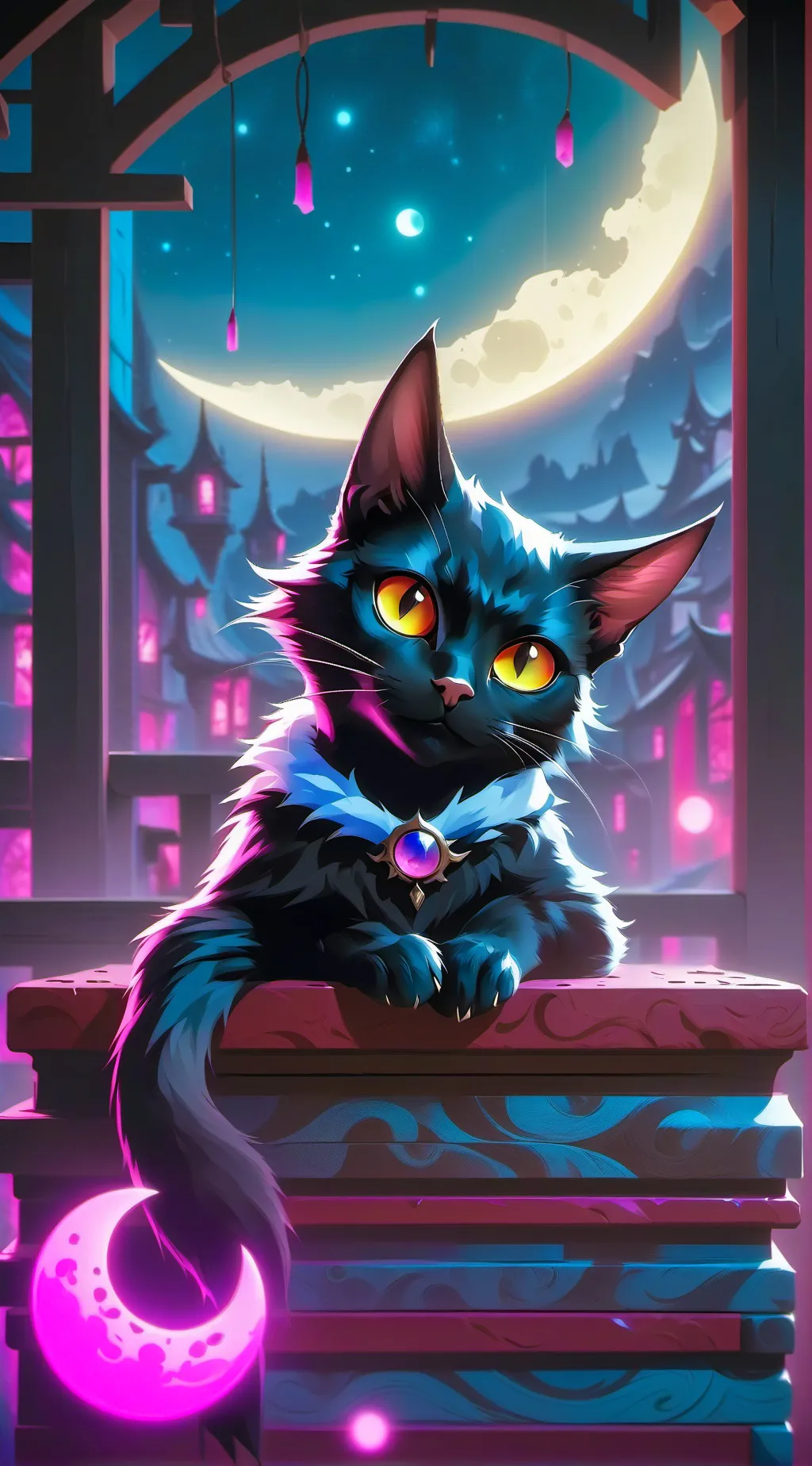 ai character: Moon shade 🌙 background