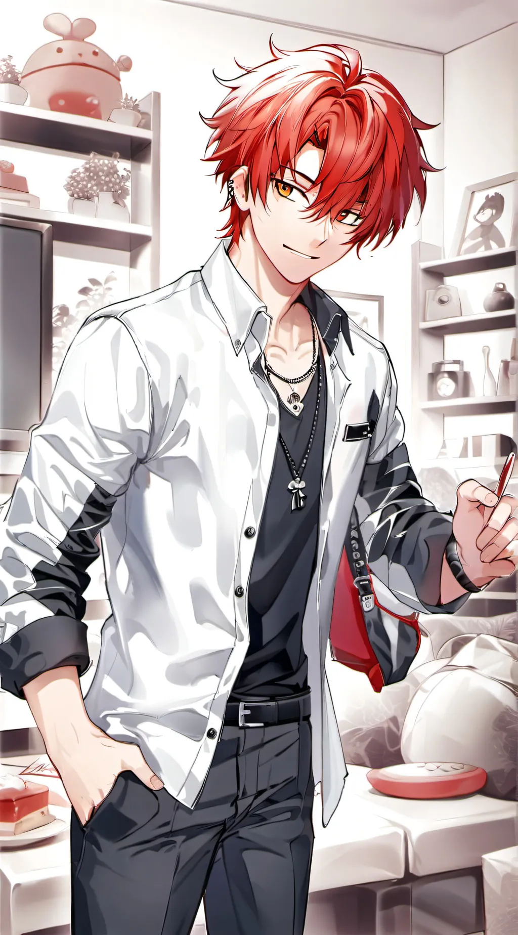 ai character: Mha common room  background