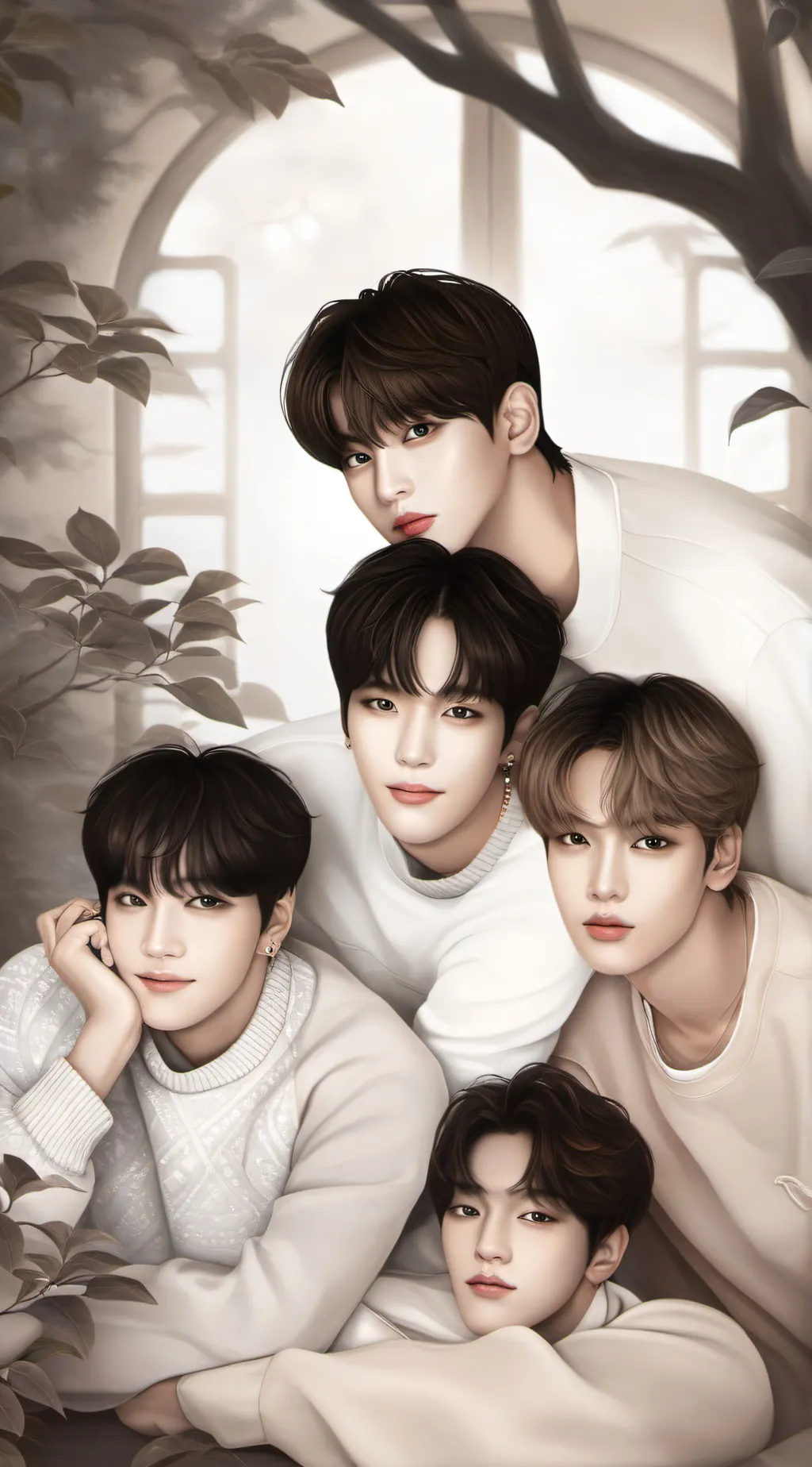 ai character: ENHYPEN background