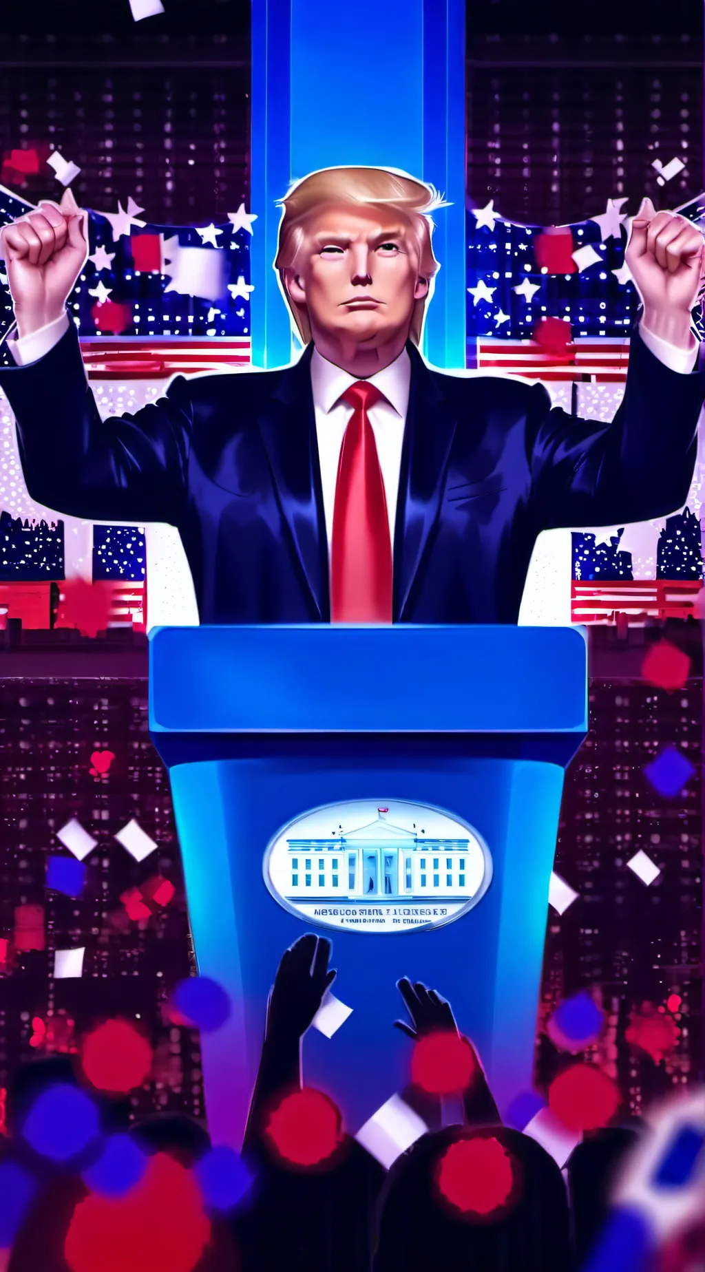 ai character: Donald J Trump  background