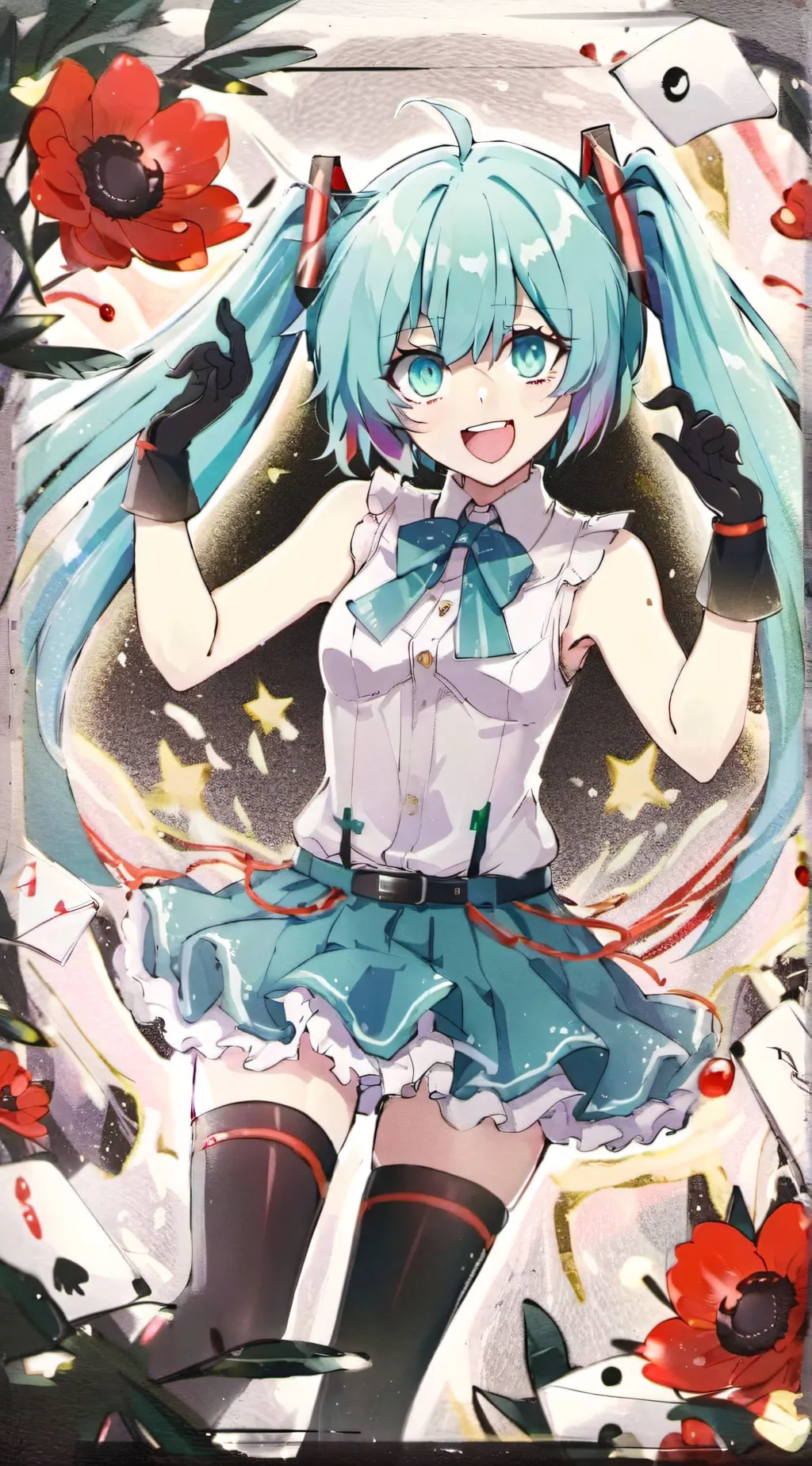 ai character: Miku ☆○☆ background