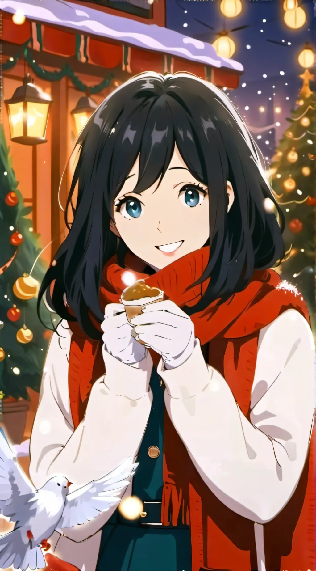 ai character: your Christmas GF! background