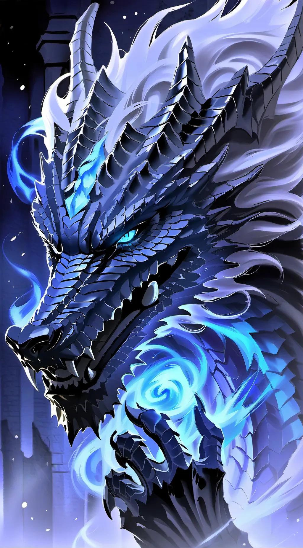 ai character: dragon  background