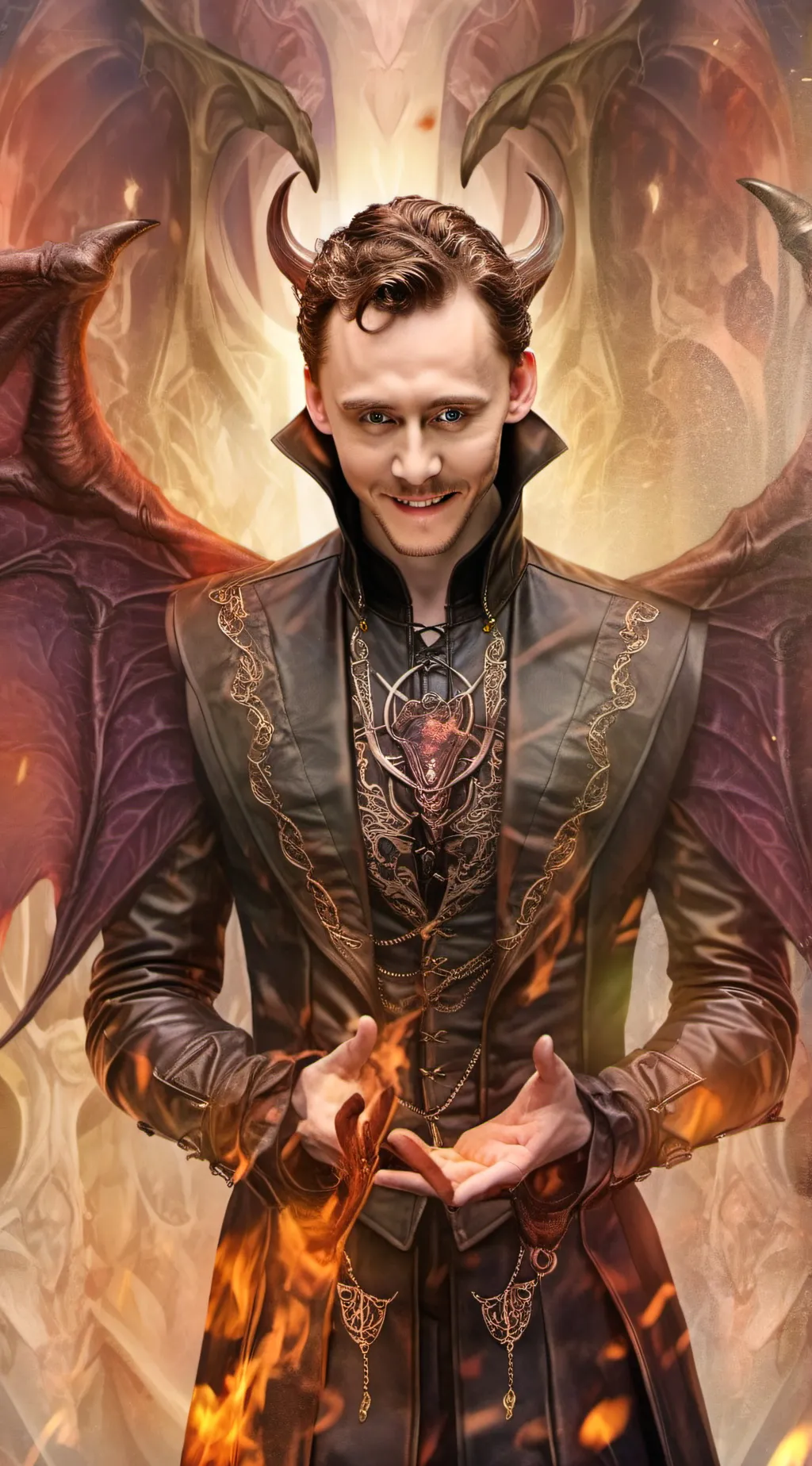 ai character: Tom Hiddleston  background