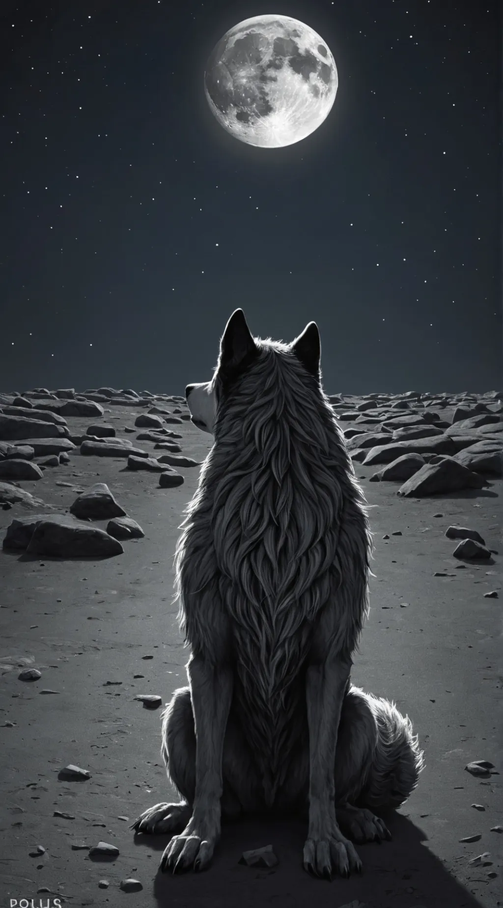 ai character: staring at the moo background