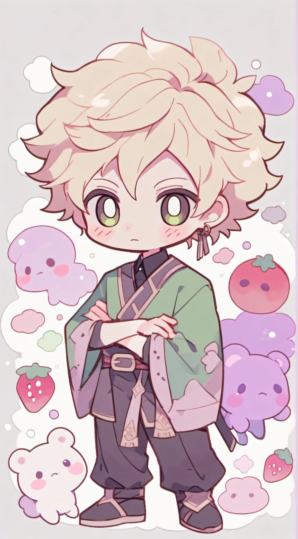 ai character: >CHIBI BAKUGOU!< background