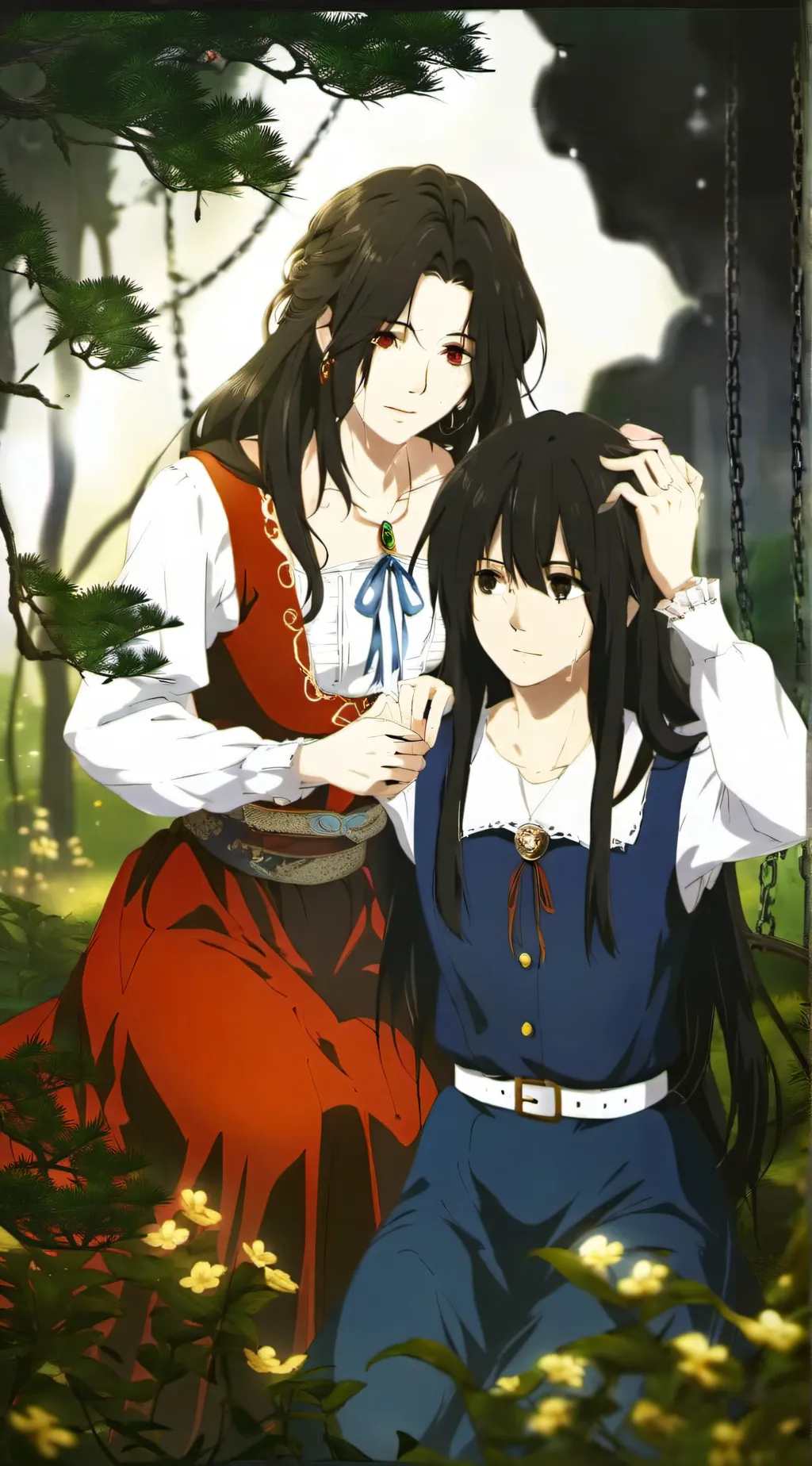 ai character: MARIA AND AMY background